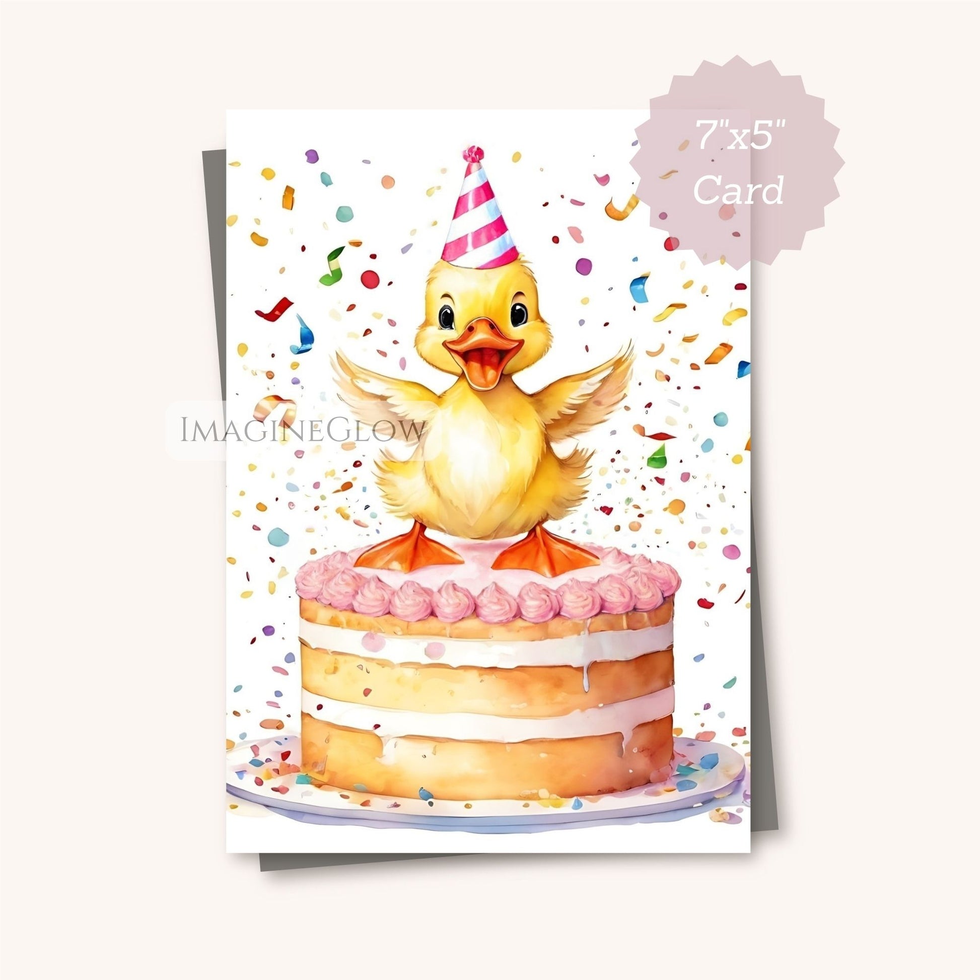 Children’s duck birthday card
Charming duck printable card