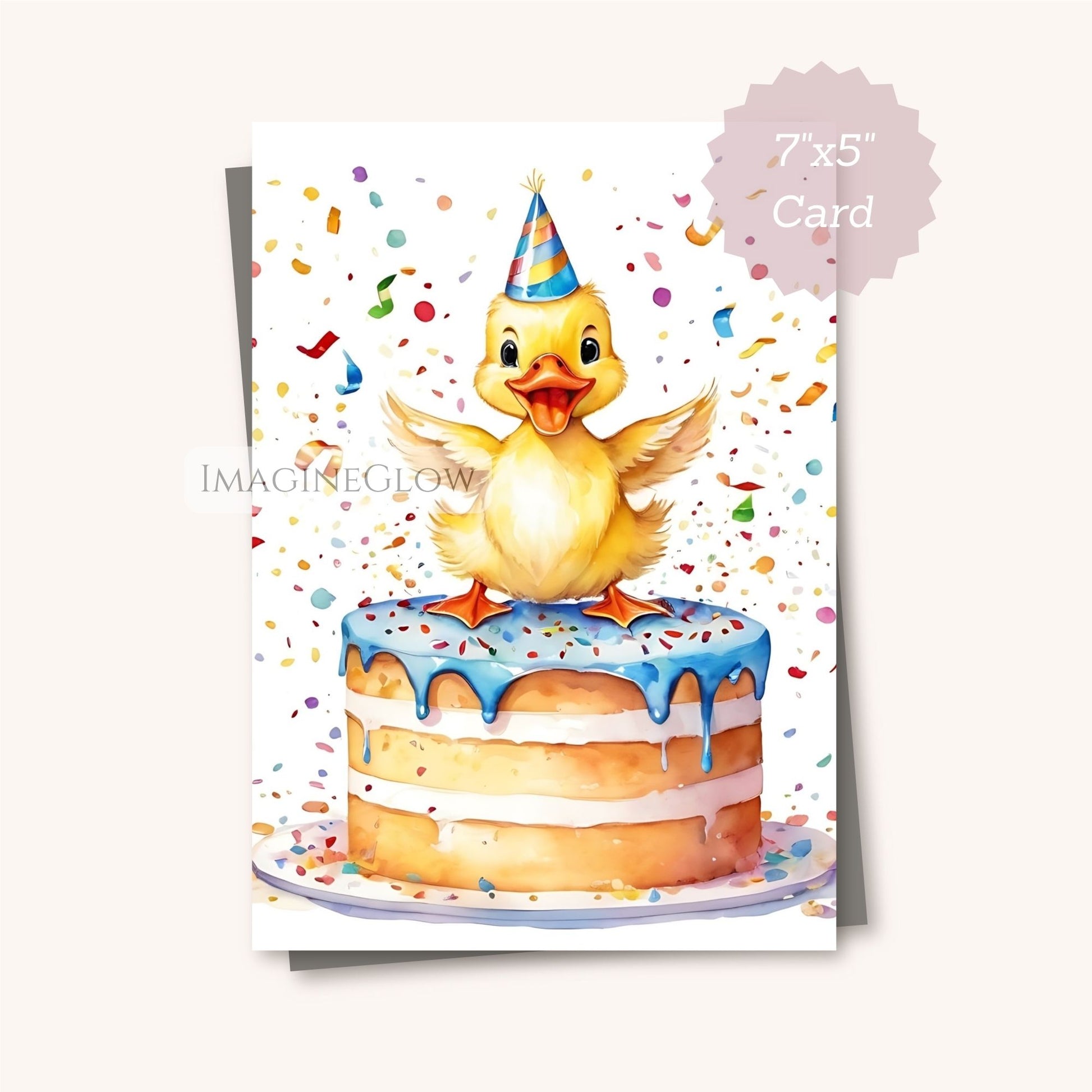 Sweet duck card for birthdays