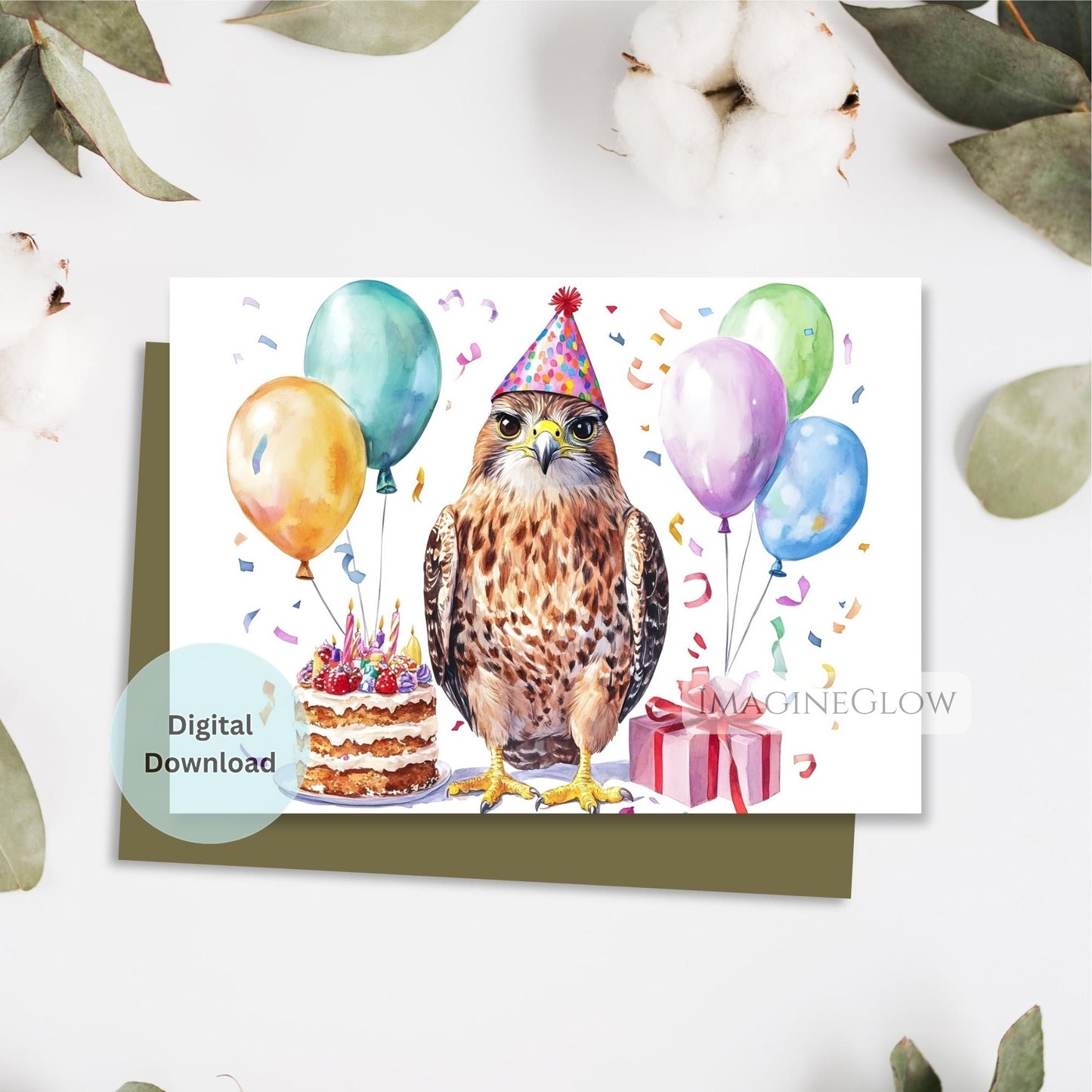 falcon birthday card
printable falcon birthday card
bird of prey birthday card
wildlife falcon birthday card
digital falcon birthday card