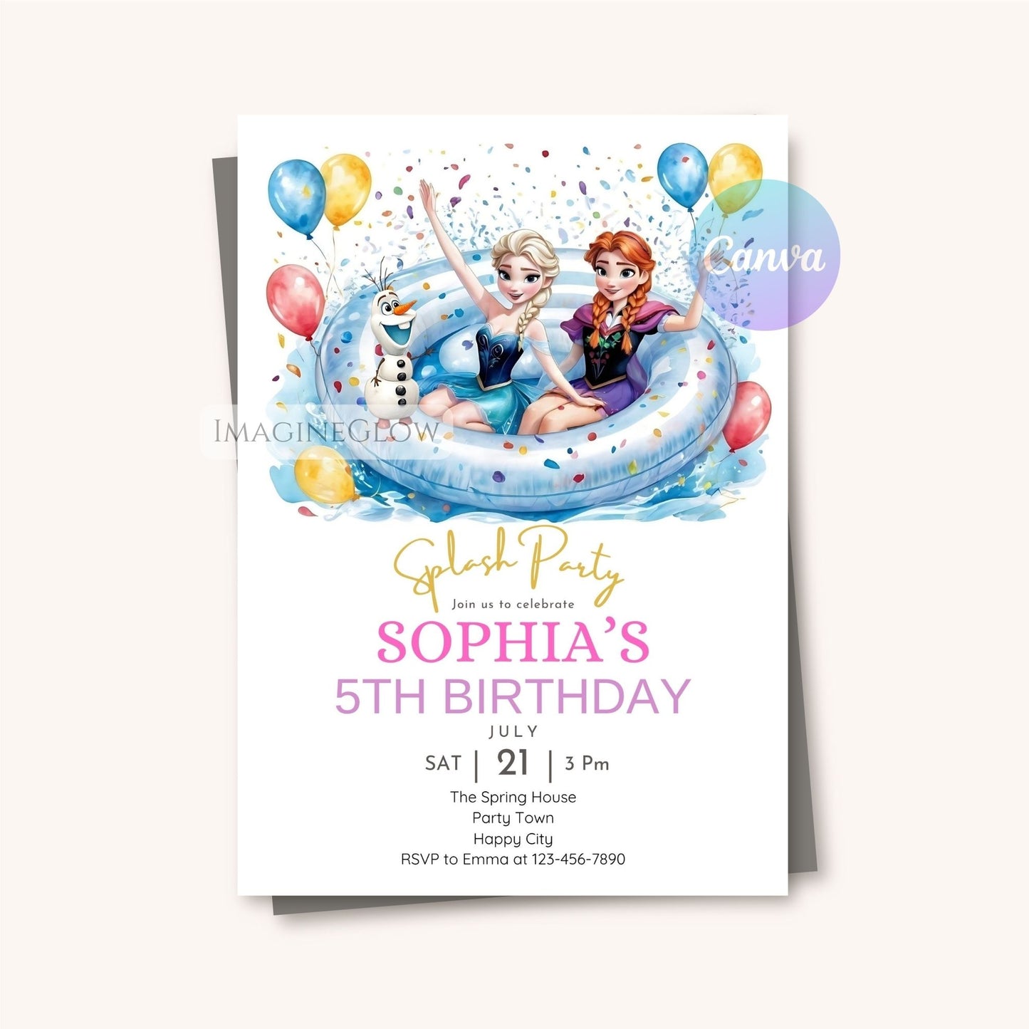editable frozen pool party invite
printable frozen summer invite