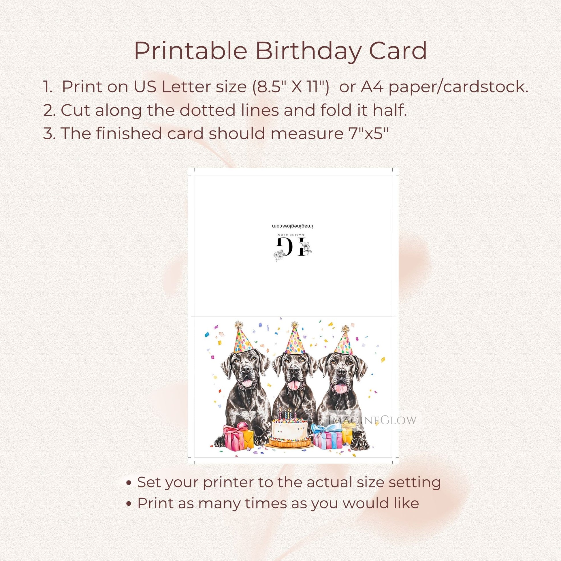 digital dog card for great dane fans
great dane art birthday card
birthday card for dog owners
gentle giant dog birthday card