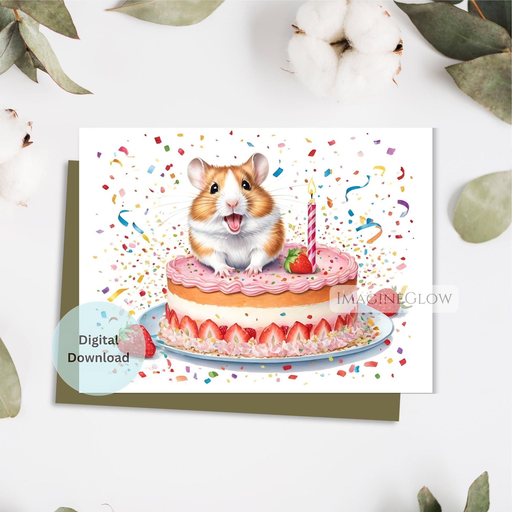 Hamster birthday card
Cute hamster greeting card
Printable hamster birthday card