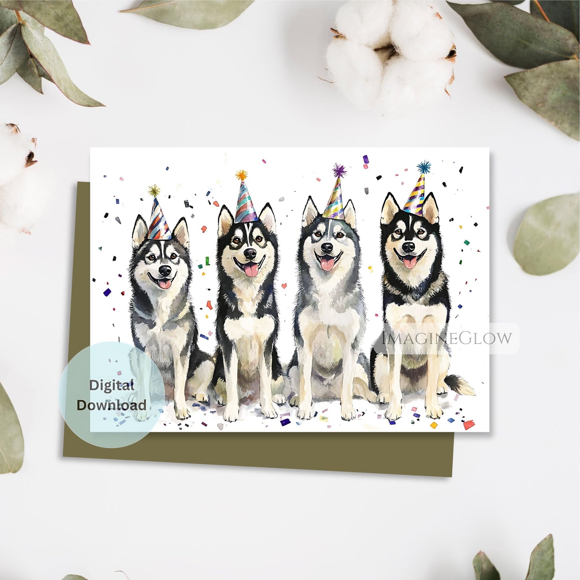 digital Husky birthday card
birthday card with Husky