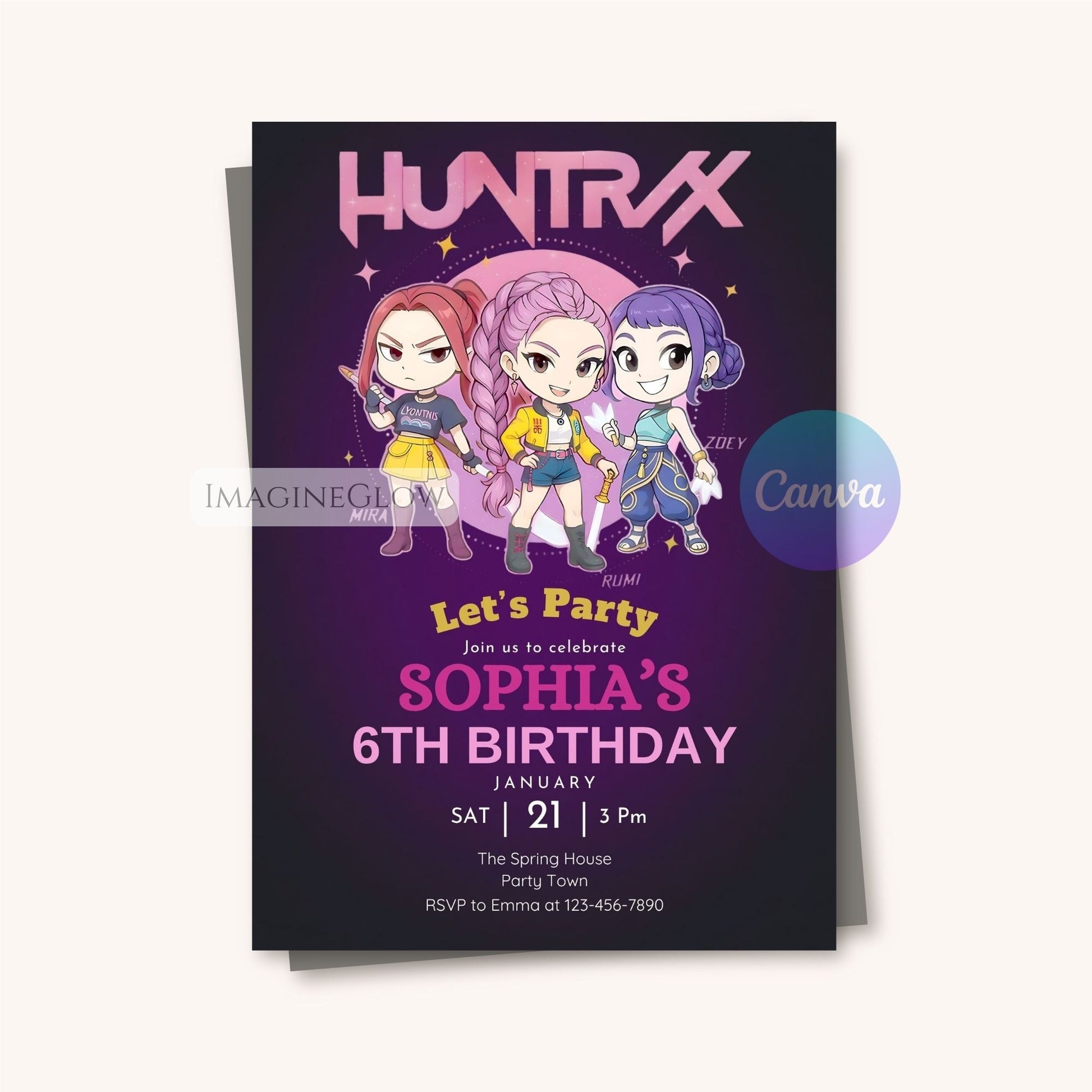 customizable kpop demon hunters invite