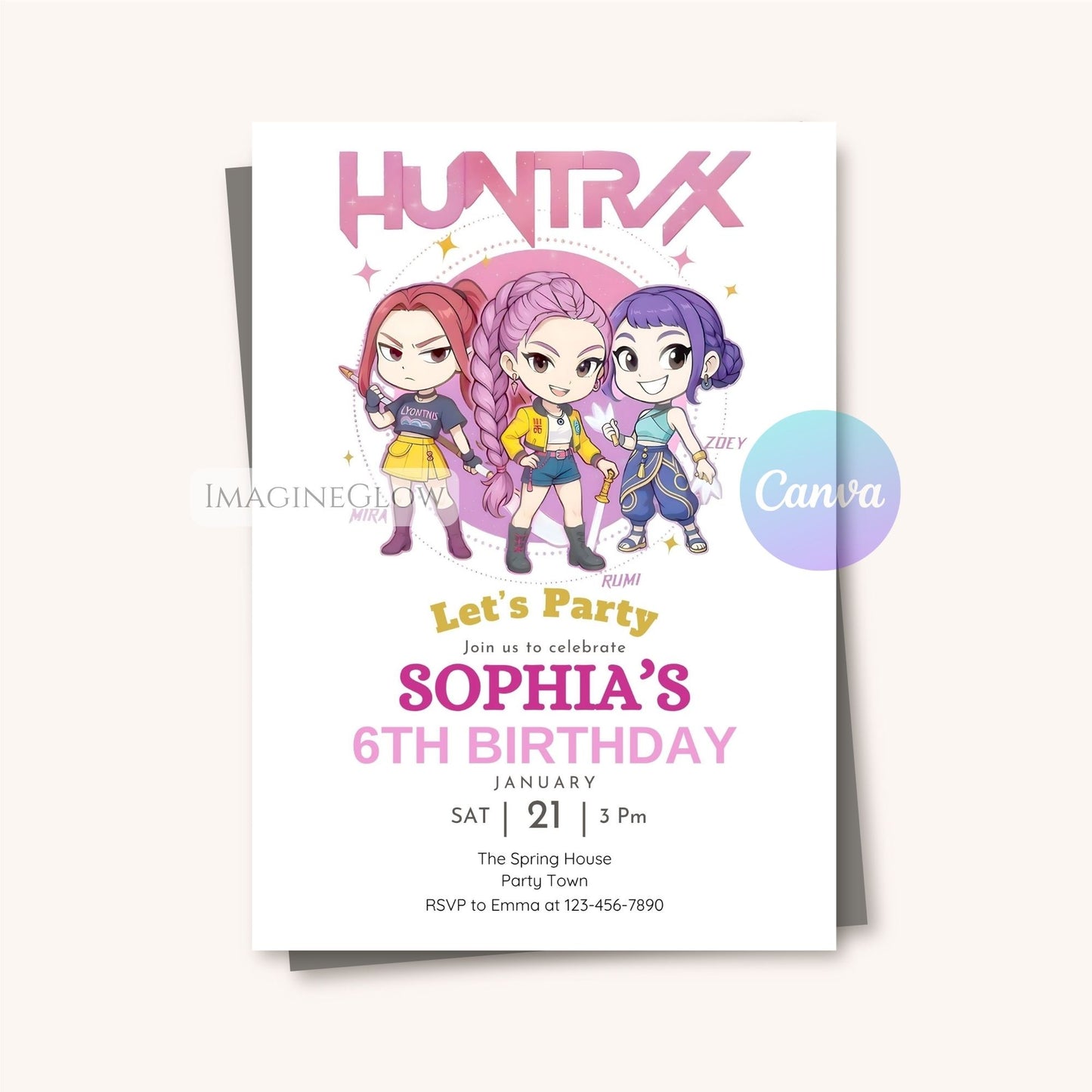 custom kpop birthday invitation template