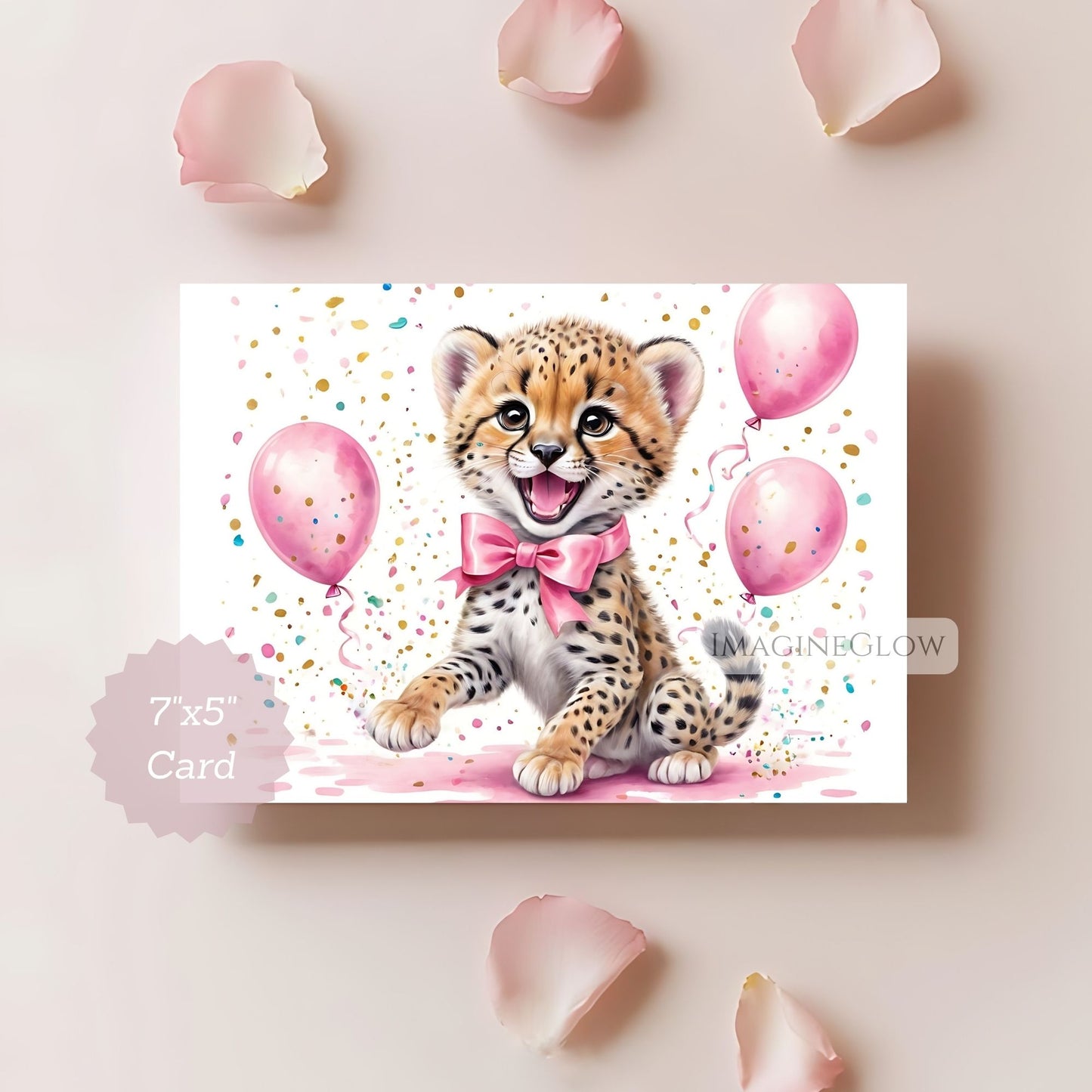 Leopard birthday card for girl
Cute leopard printable card for kids
Wild cat card for jungle-themed party
Animal birthday card for young girl
