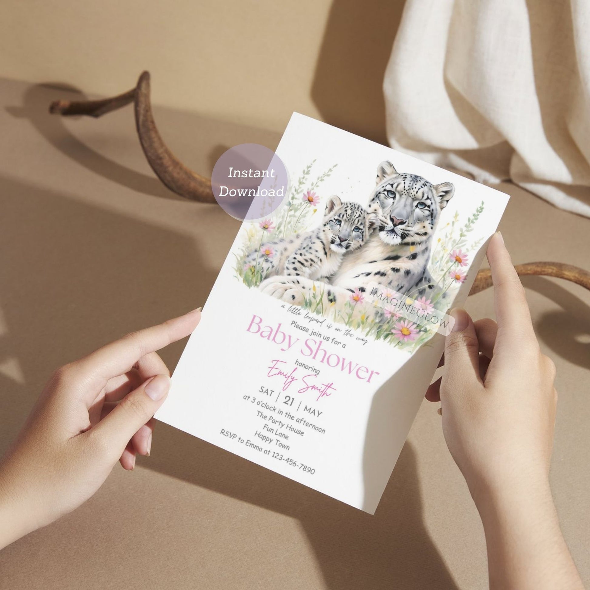 leopard baby shower digital download
cute leopard baby shower card