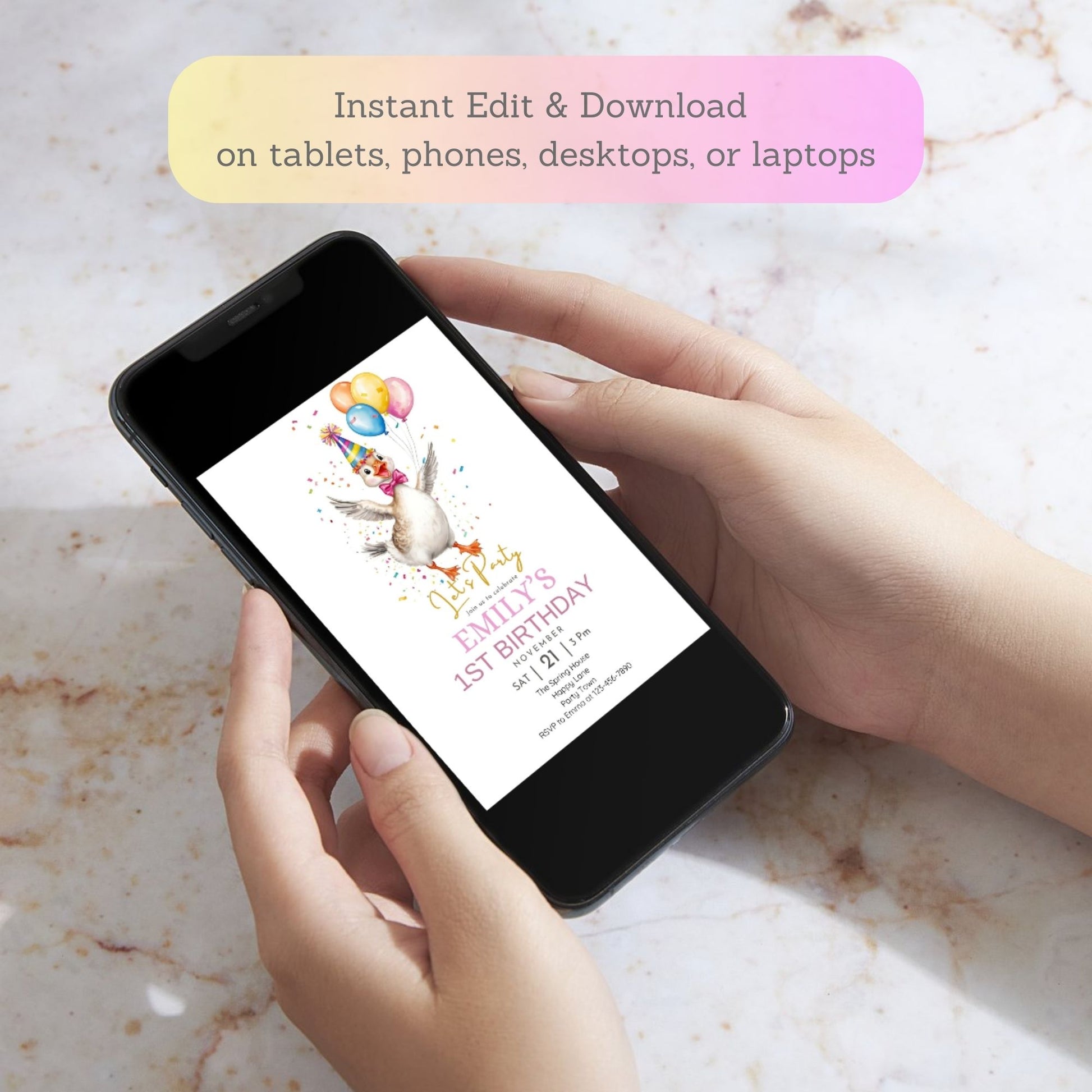 whimsical barnyard birthday invitation for girl