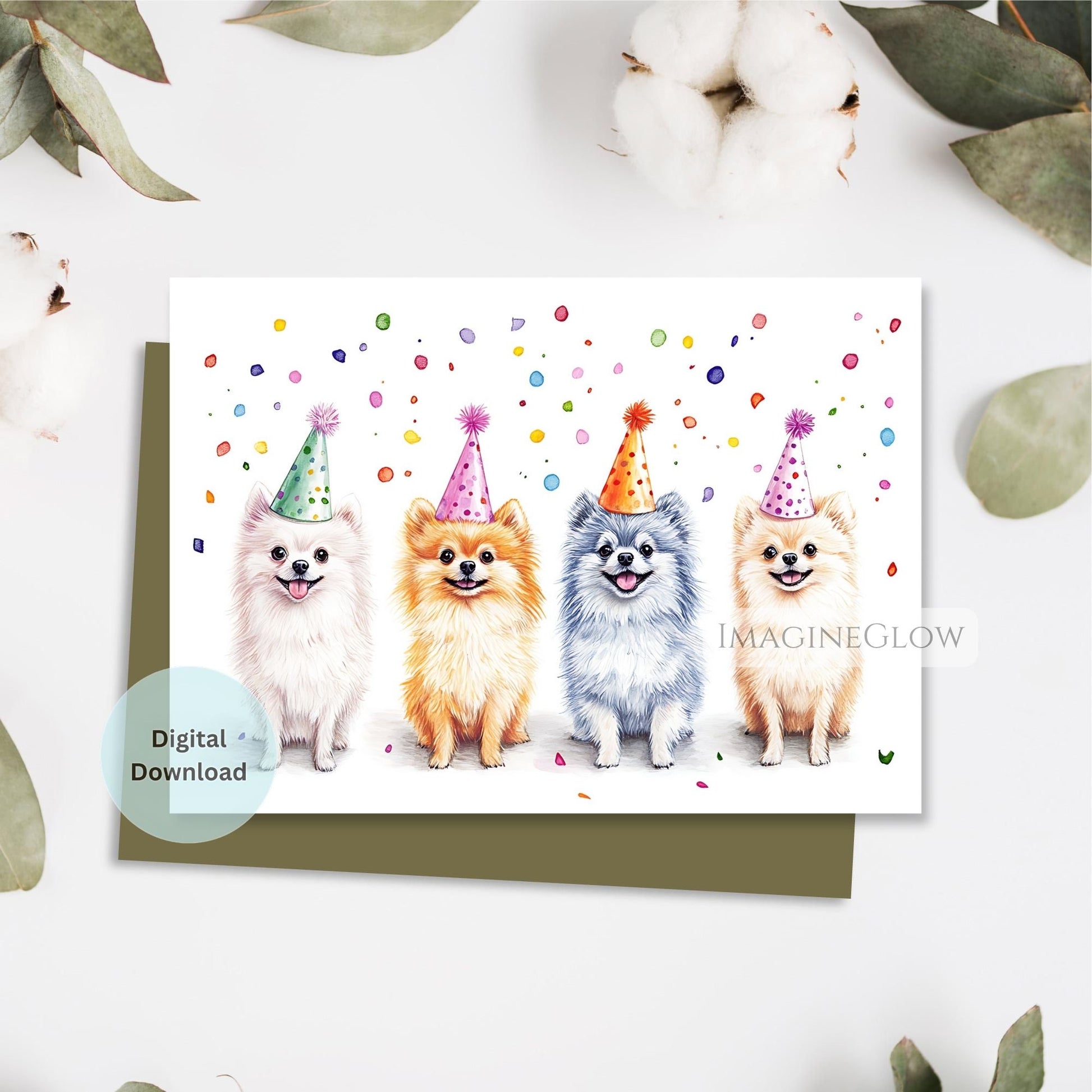 happy birthday pomeranian dog card
adorable pomeranian birthday card digital
dog-themed birthday card pomeranian