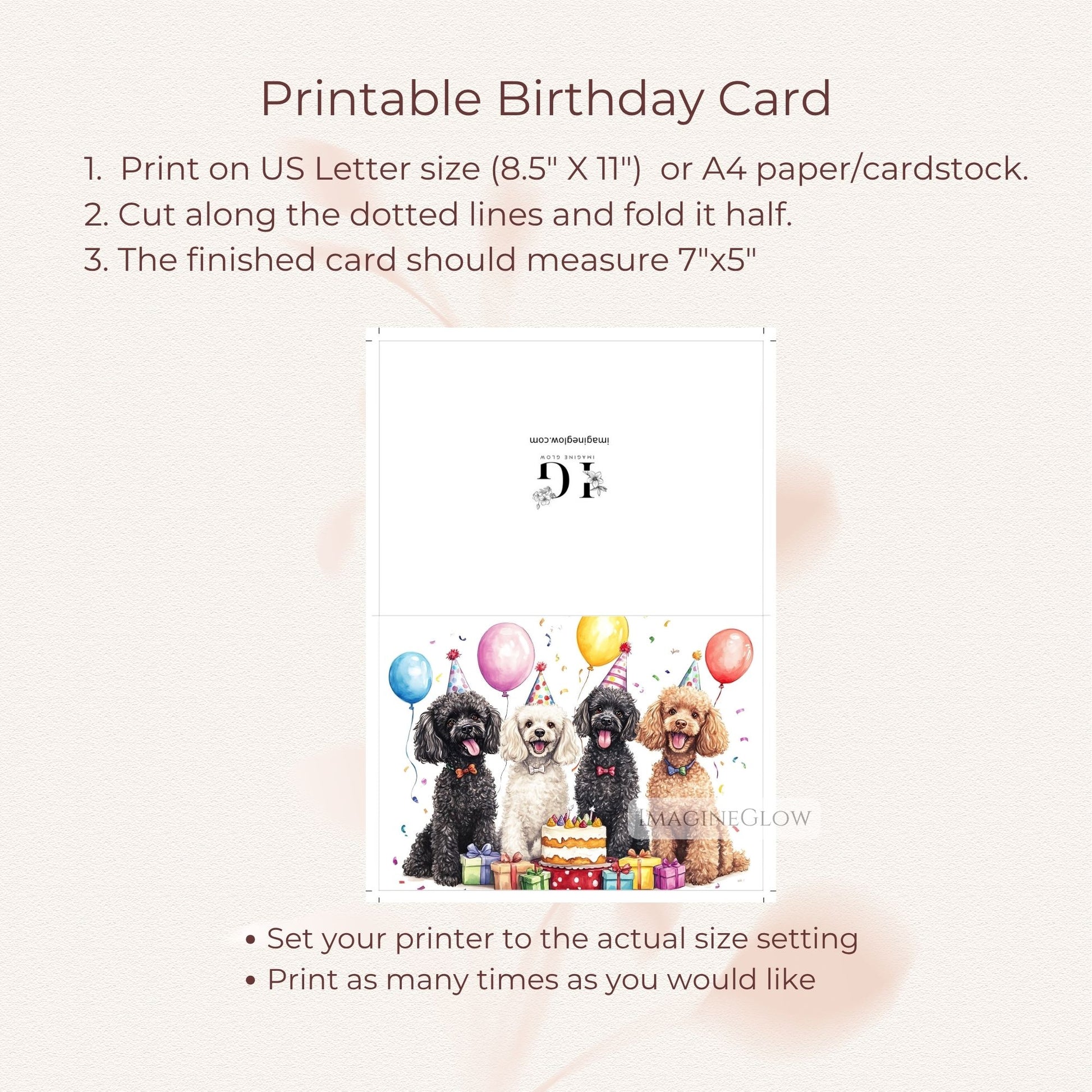 dog lover poodle card
funny poodle birthday printable
digital birthday card for poodle owner