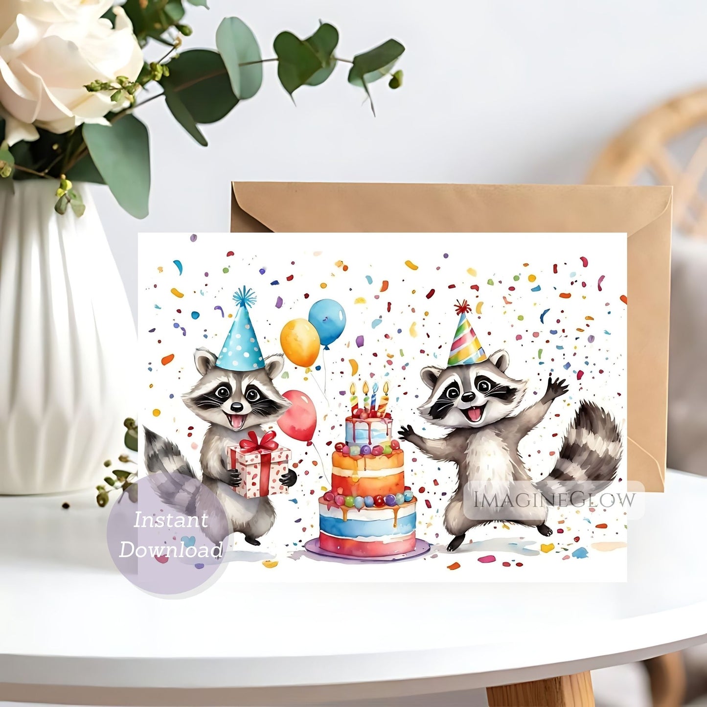raccoon birthday card
printable raccoon birthday card