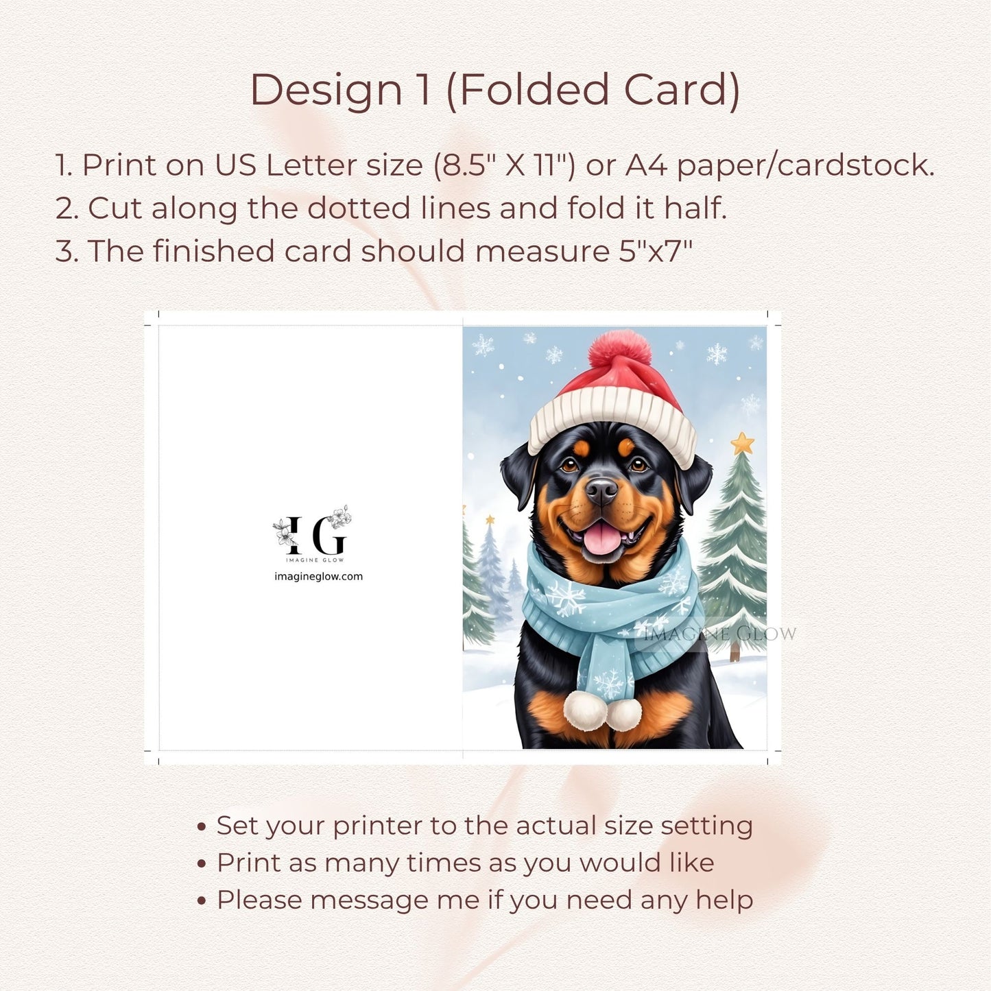 festive rottweiler christmas illustration
rottweiler christmas card digital