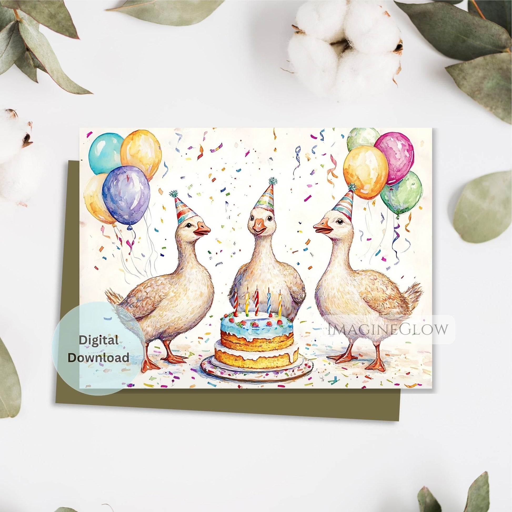 whimsical goose card
fun animal greeting card