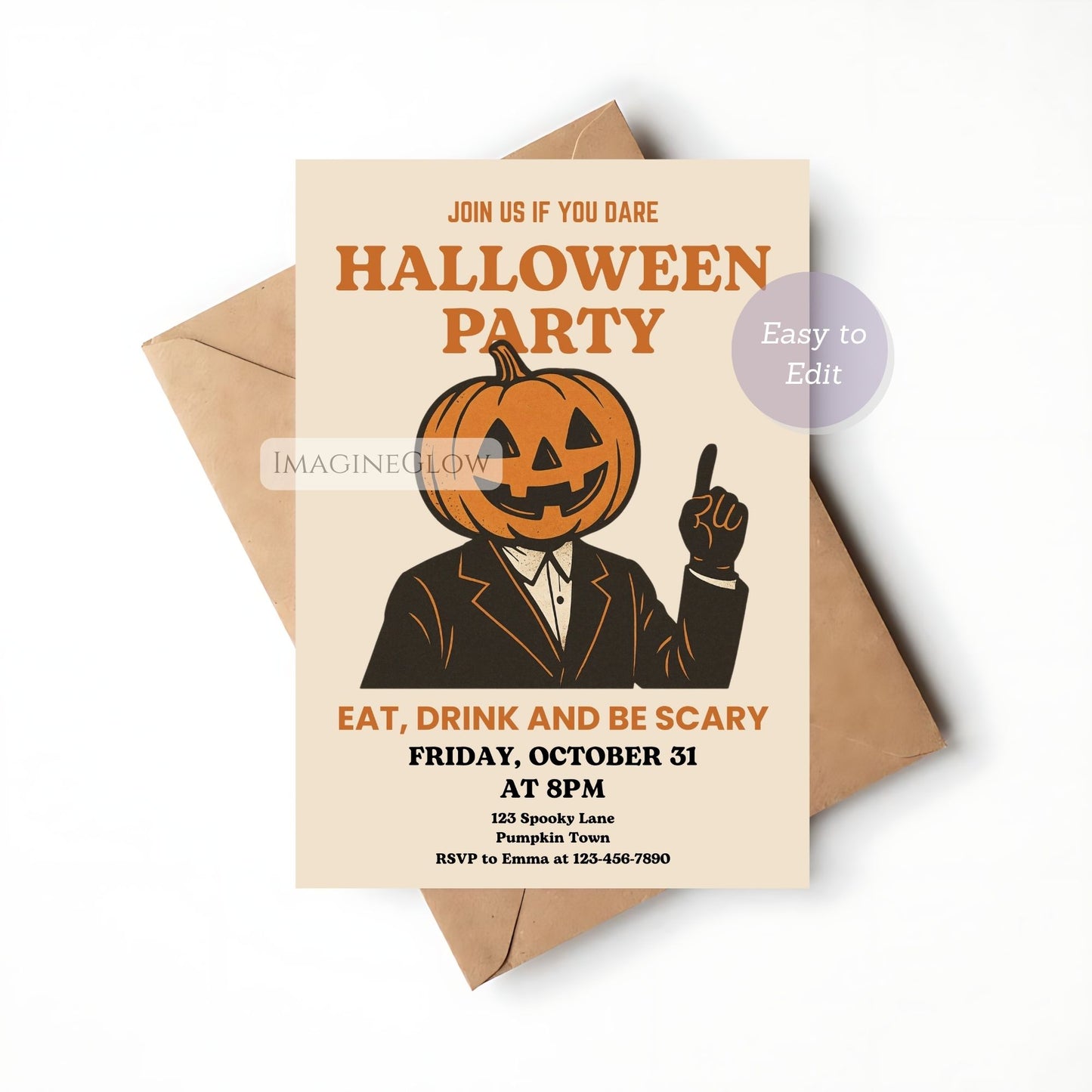 classic halloween invitation template
vintage halloween costume party invite
