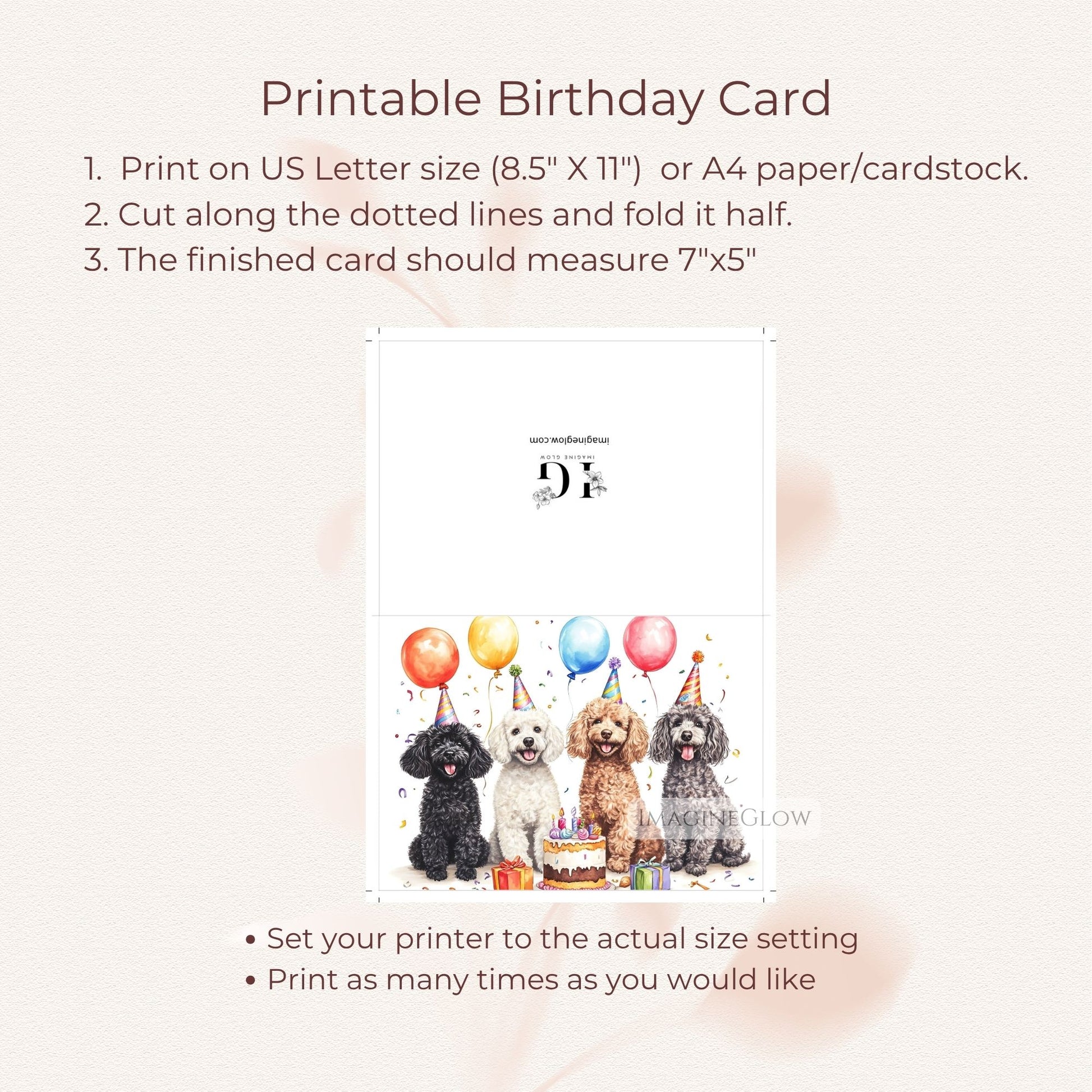 adorable poodle dog card
group poodle birthday invitation
funny poodle birthday printable
puppy party dog card poodles