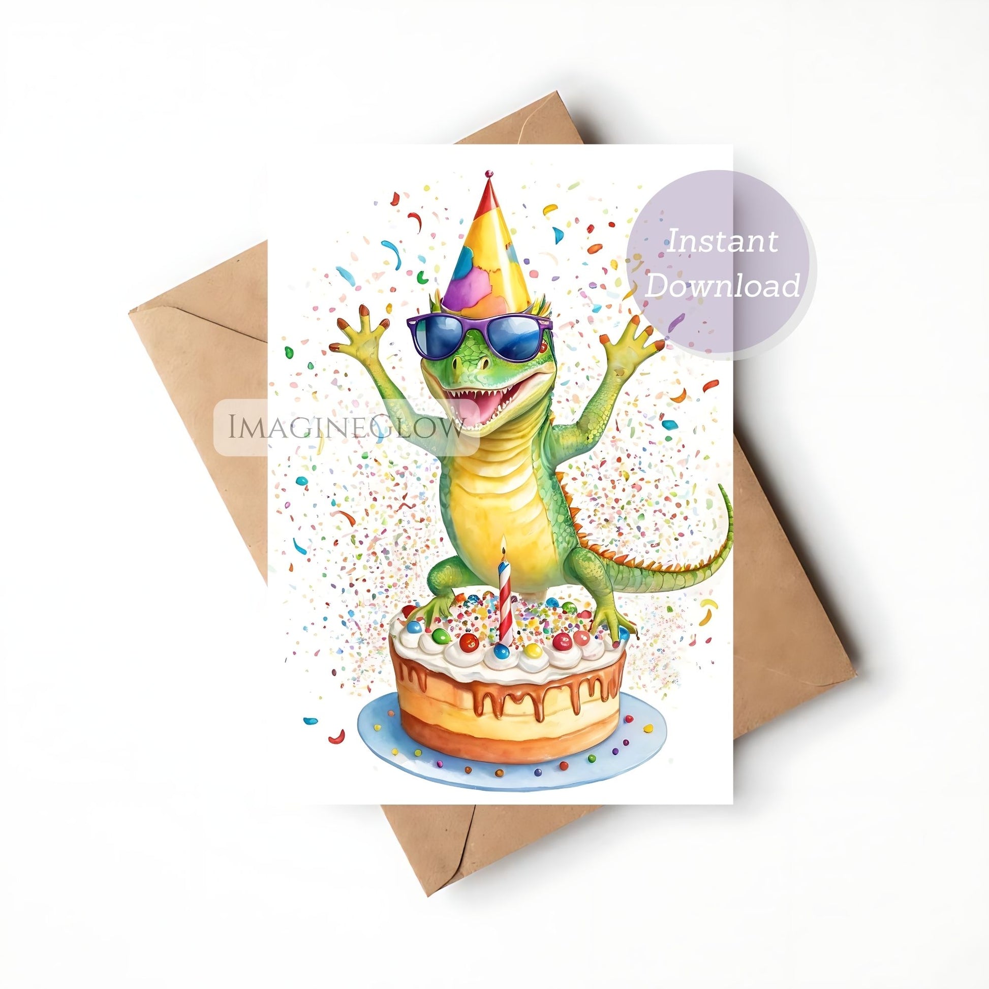 Exotic animal birthday card
Wildlife birthday greeting card