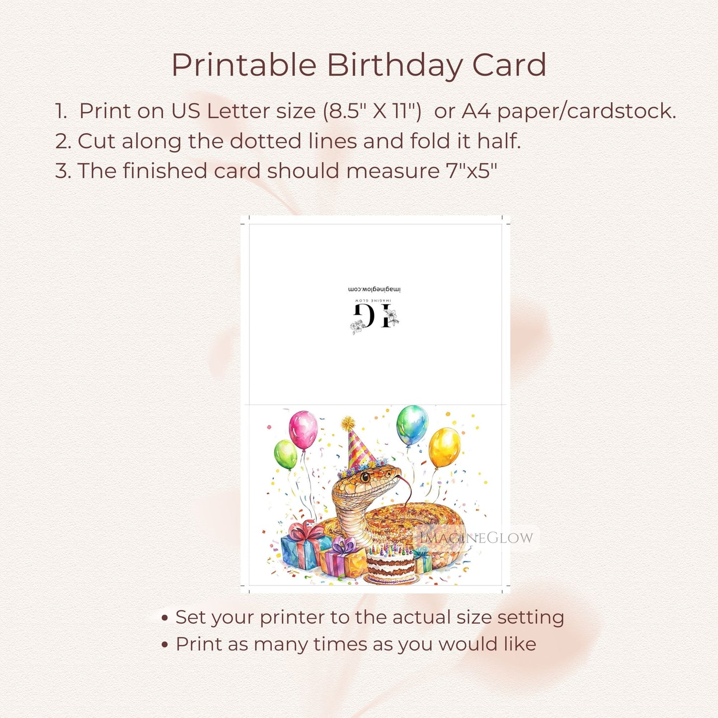 reptile enthusiast birthday card
snake themed celebration greeting card
birthday card with corn snake artwork
greeting card for snake owner birthday