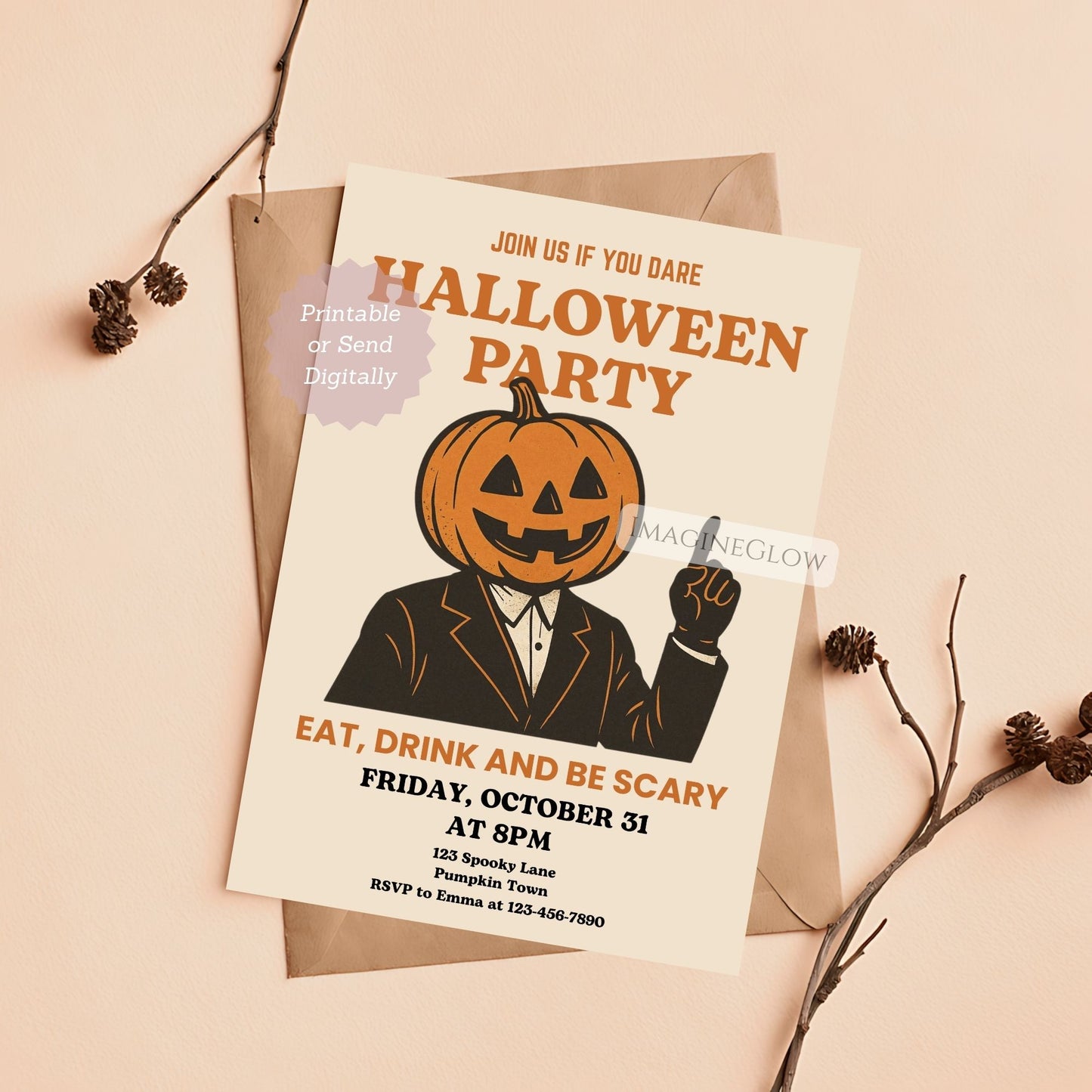 spooky vintage halloween card