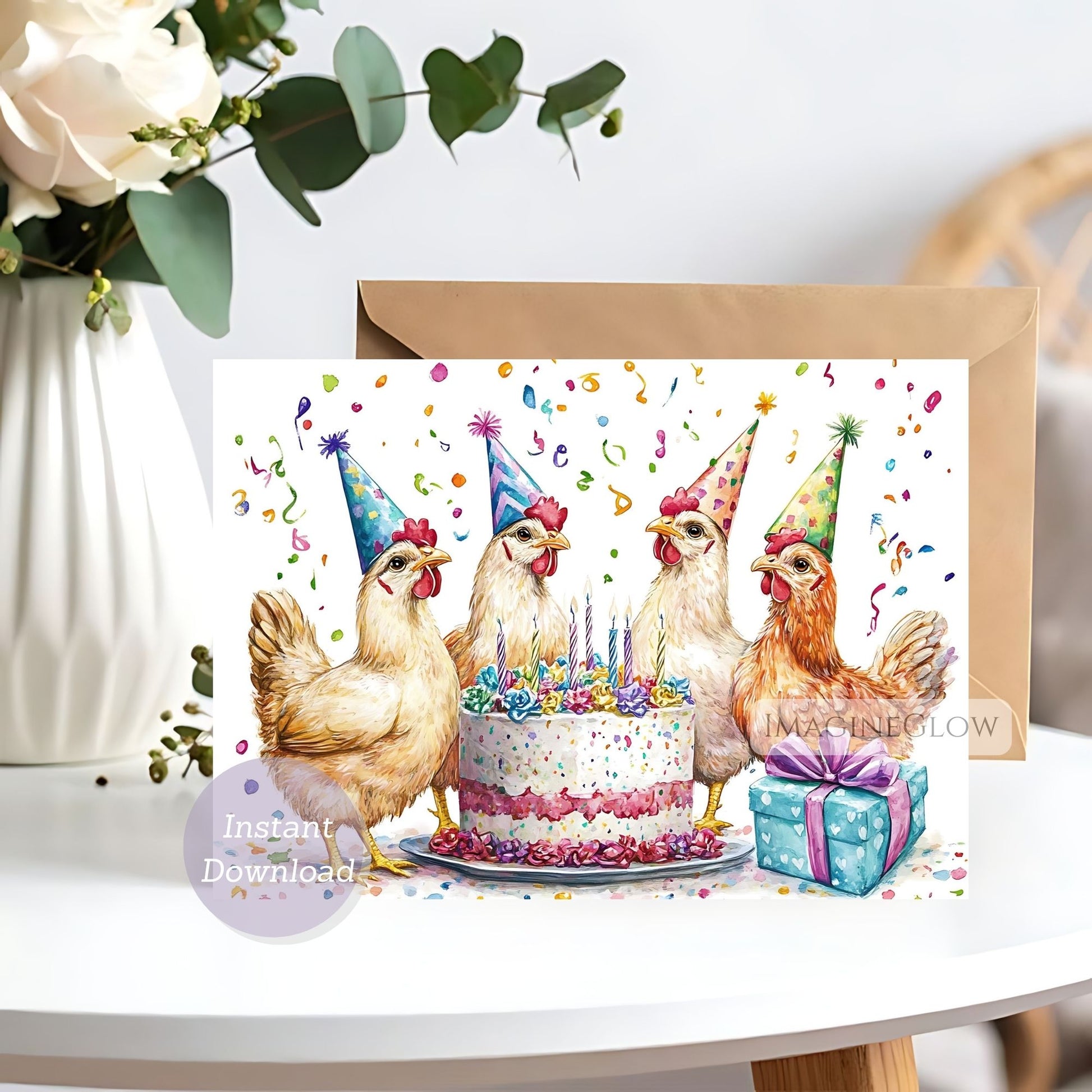 rooster birthday card
funny chicken greeting card
farm rooster printable card
birthday card with rooster illustration
digital rooster birthday card