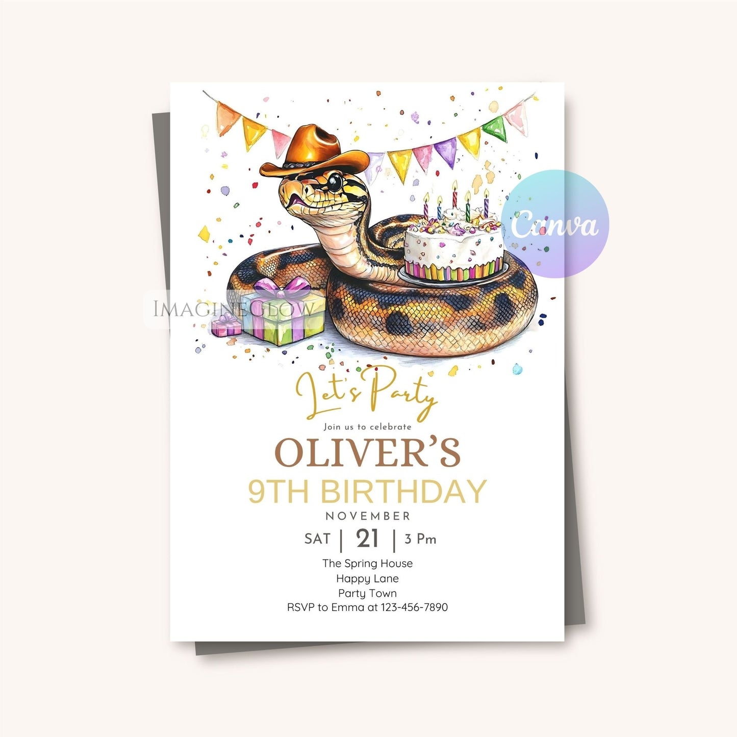 python digital birthday invite