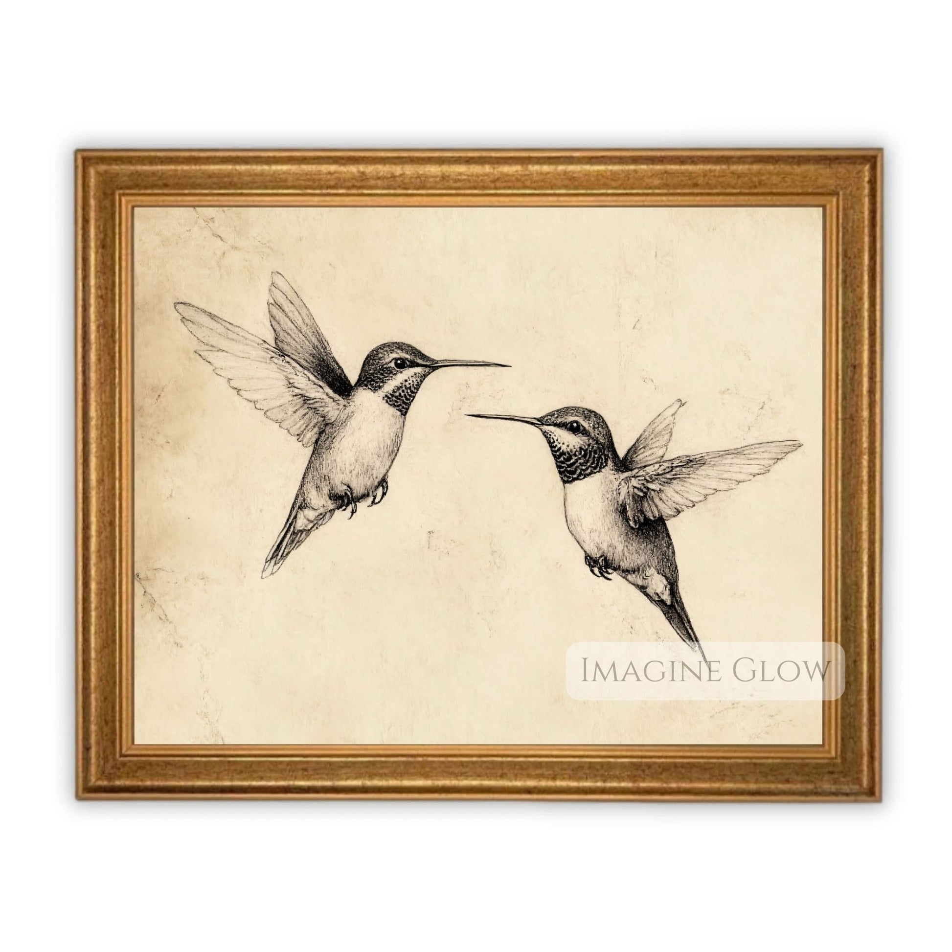 Elegant nature-inspired hummingbird illustration