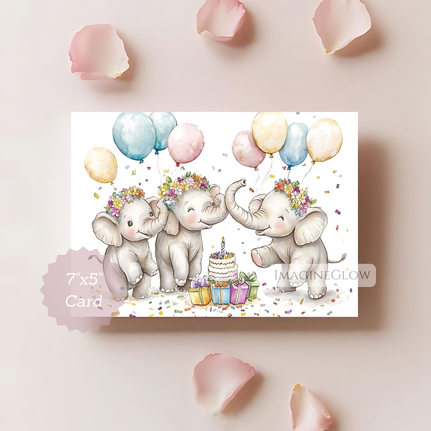 Elephant Birthday Card
Cute Elephant Greeting Card
Animal Lover Birthday Card