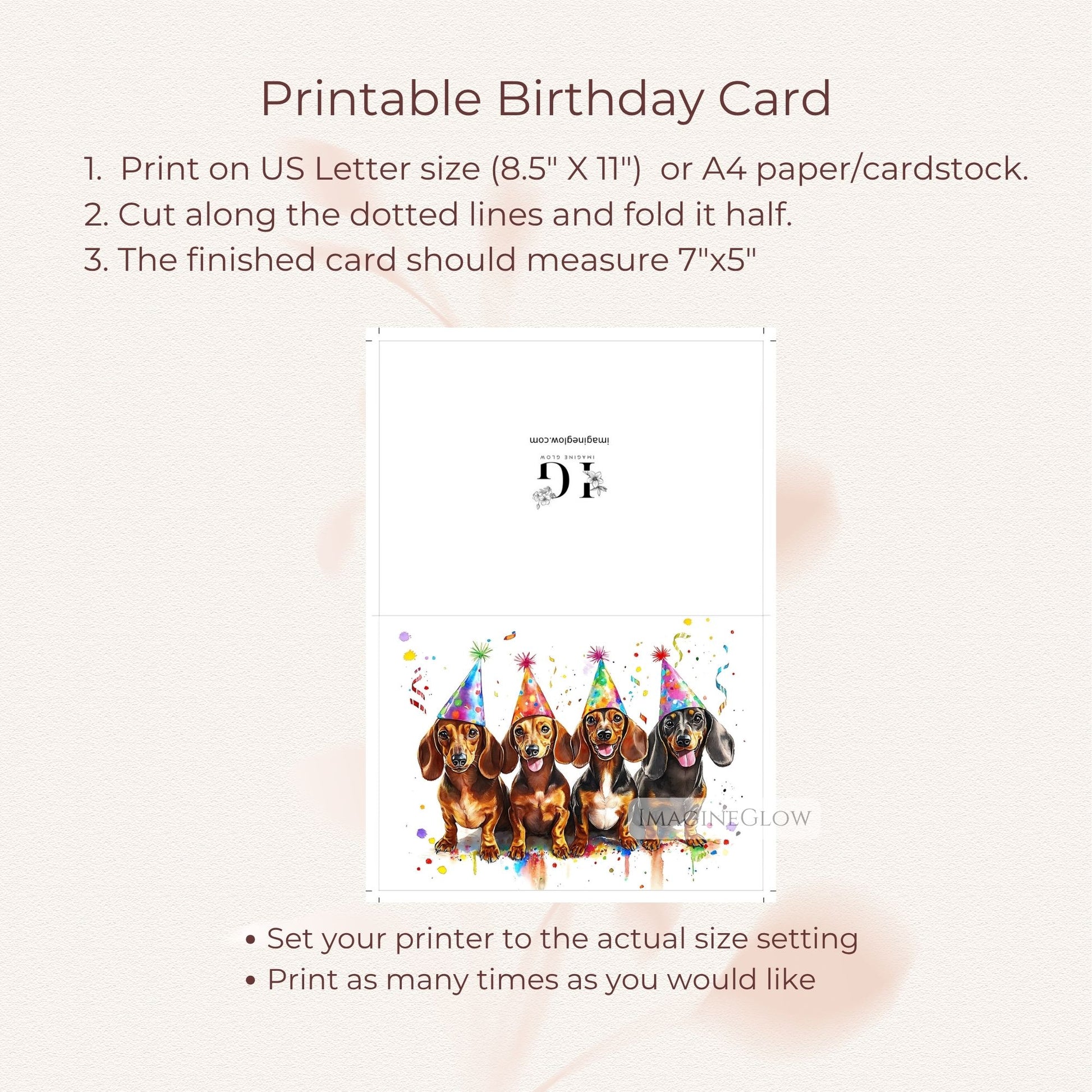 cute dachshund puppy birthday card
birthday card for dachshund owner