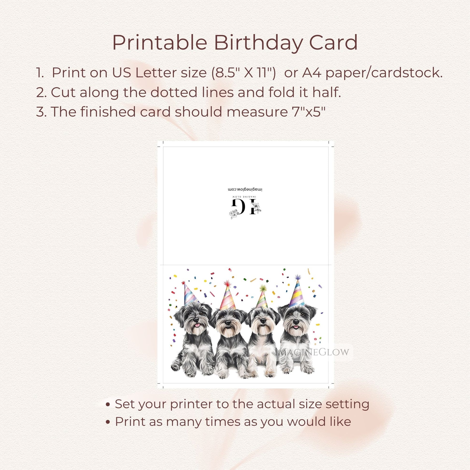 digital schnauzer dog birthday card
adorable schnauzer puppy birthday card