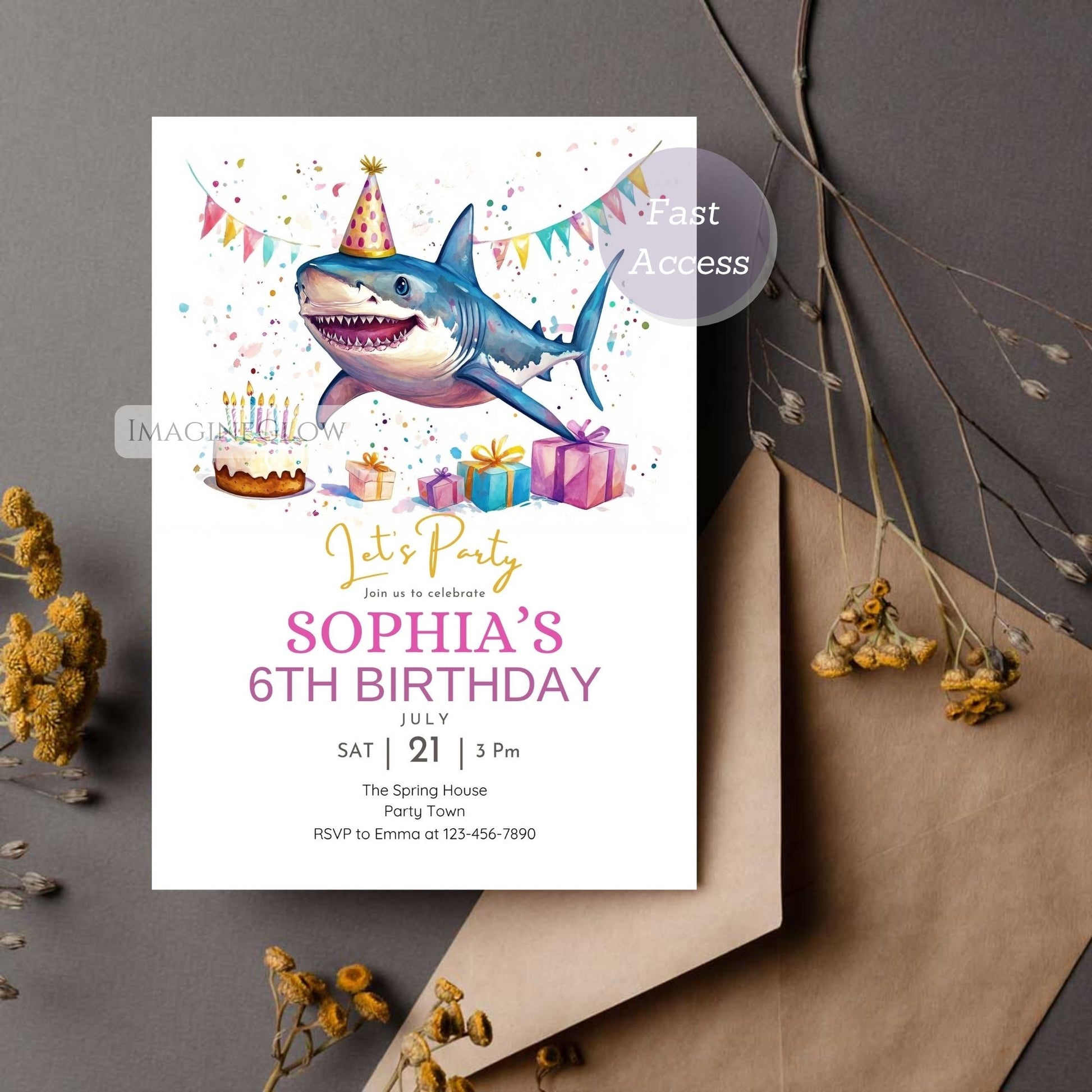 marine life birthday party invitation
fun shark birthday printable