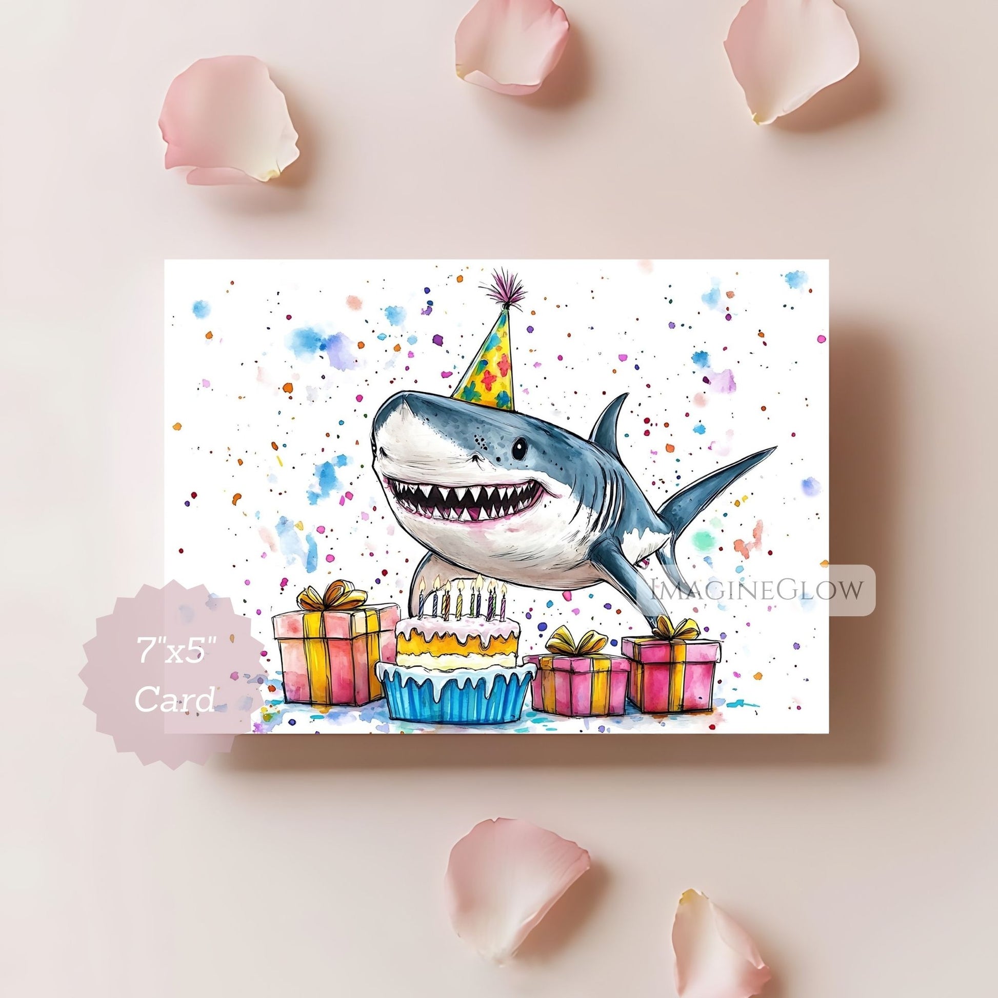 shark party card for kids
cute shark birthday card
digital sea animal birthday card
shark themed card for boys