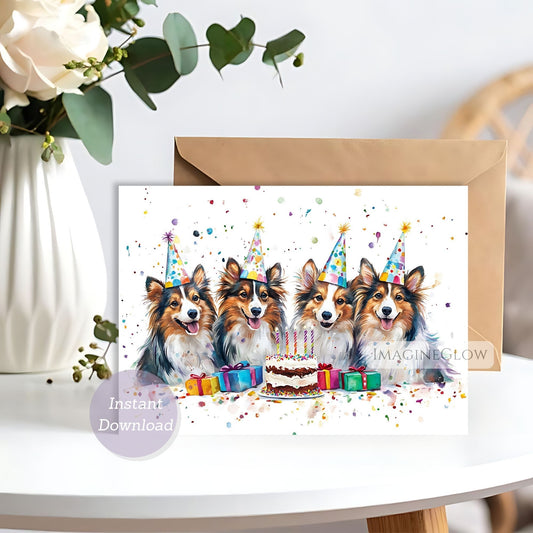 shetland sheepdog puppy birthday card
digital sheltie birthday greeting card