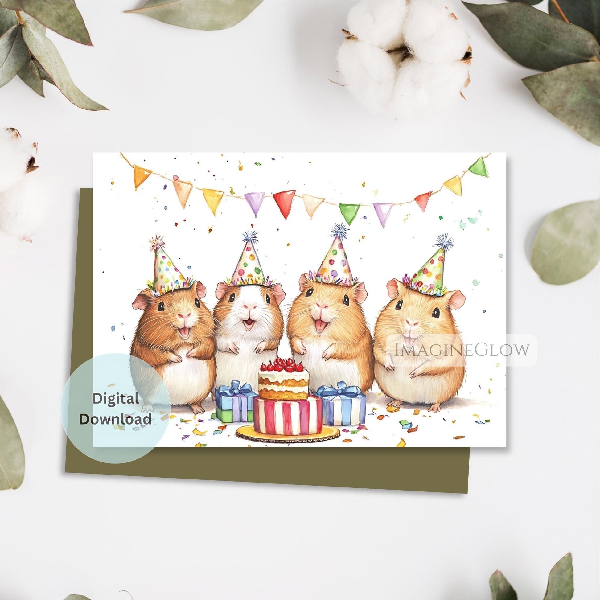Kids guinea pig card
Printable small animal card