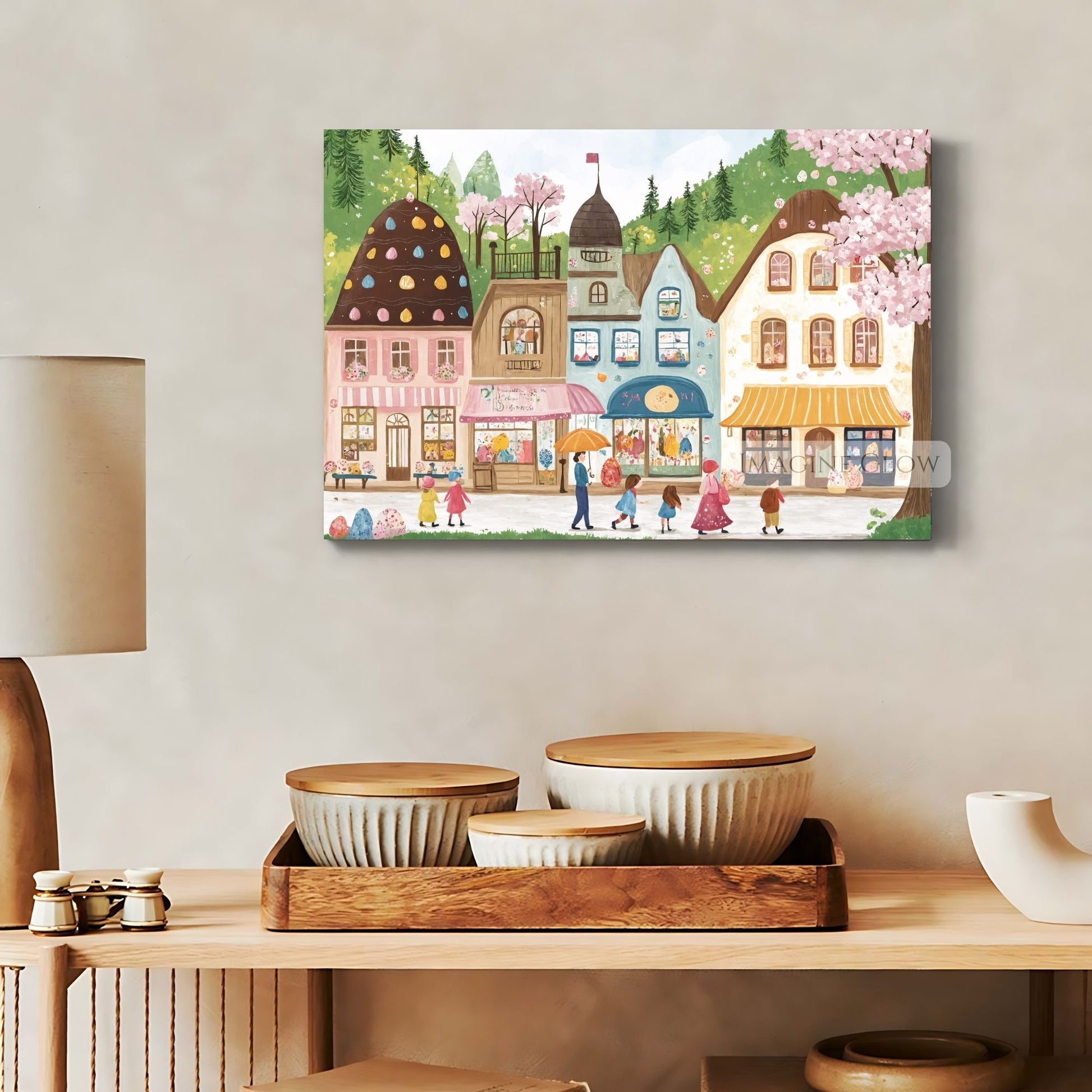 Cherry Blossom Spring Art for Easter Decor