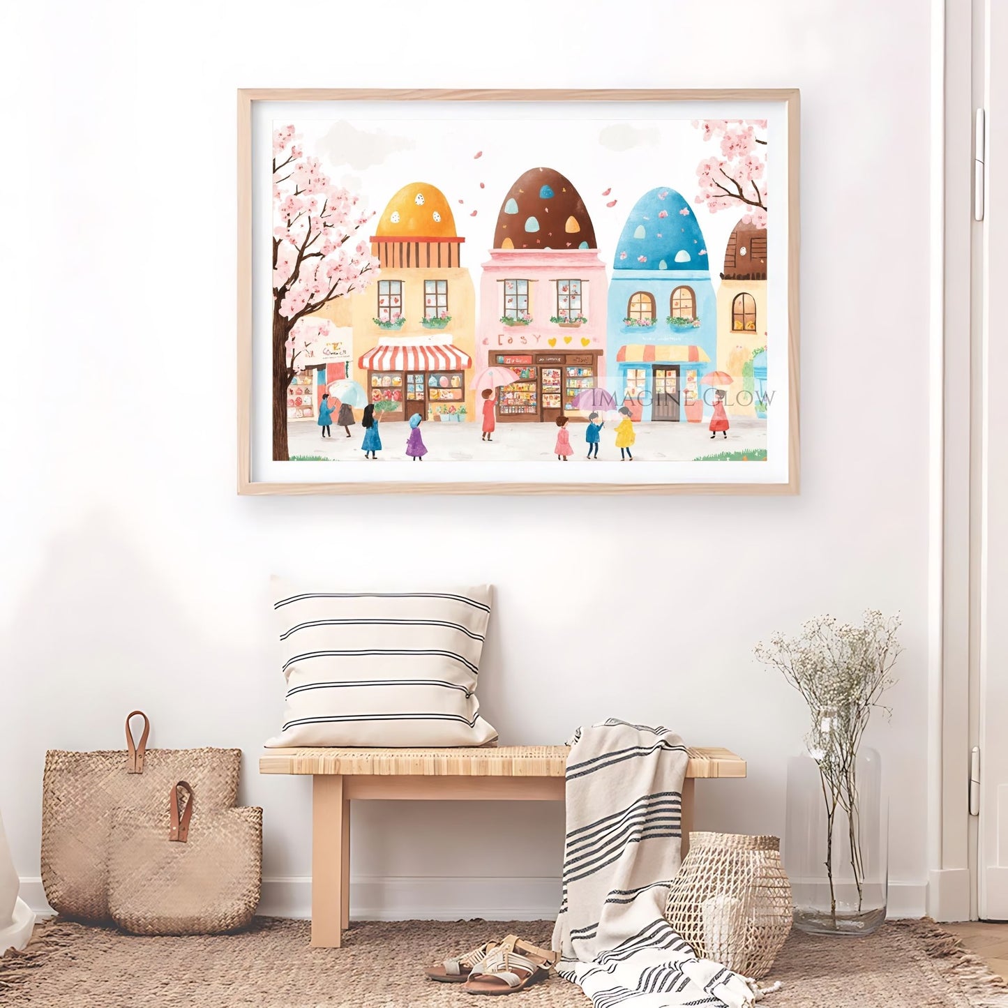 Spring Cherry Blossom Art Print for Easter