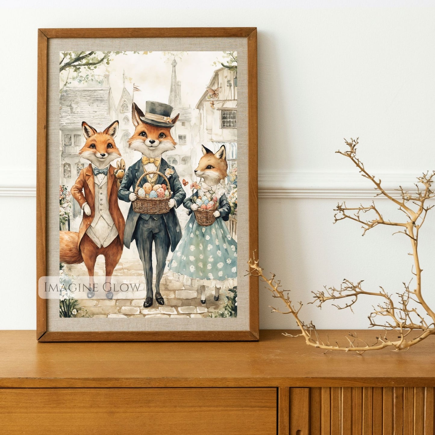 Fox Easter Print - Victorian Animal Artwork