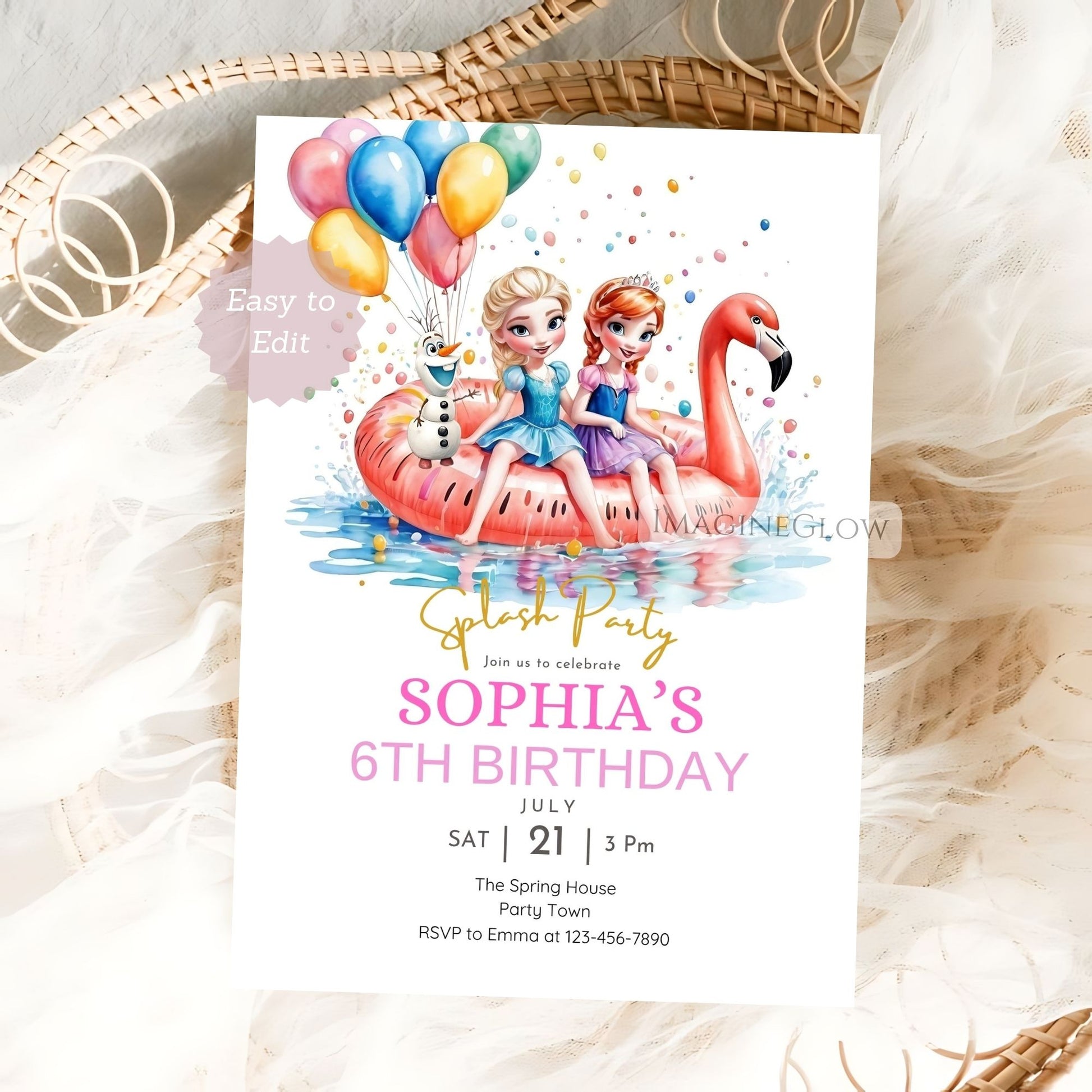 elsa pool birthday celebration