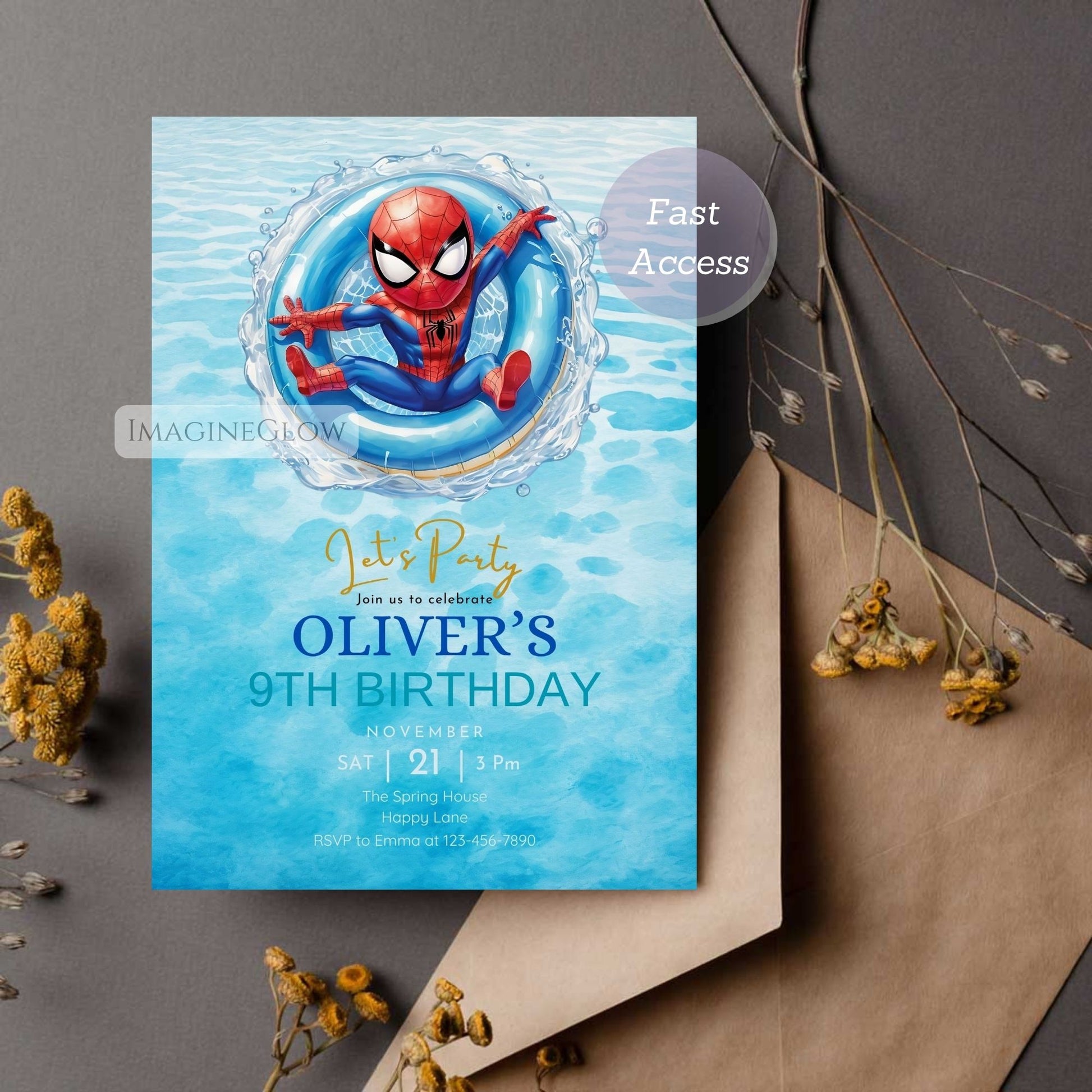 printable spider-man birthday invite