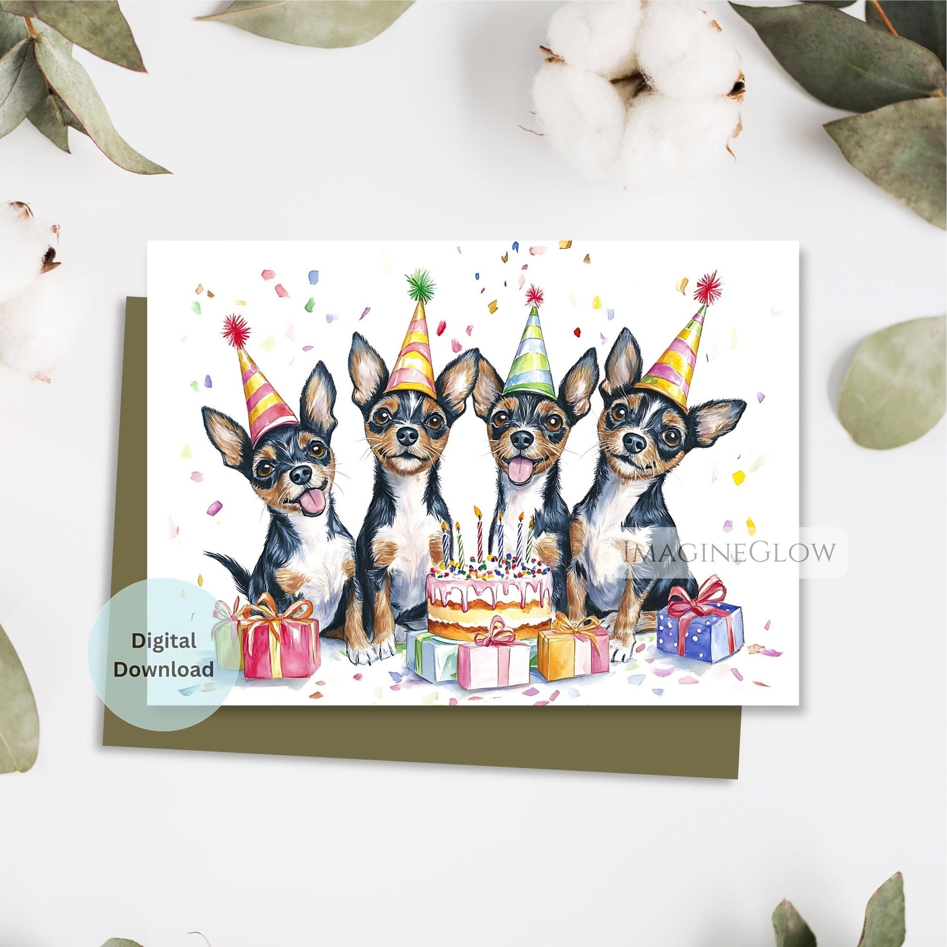 small terrier dog birthday card
cute dog birthday card digital