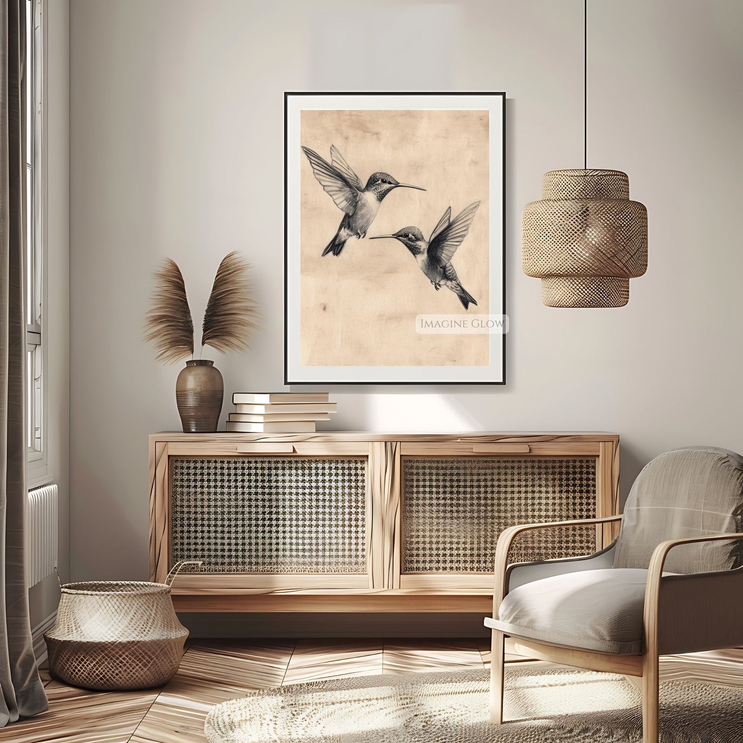 Antique bird drawing high-resolution digital download