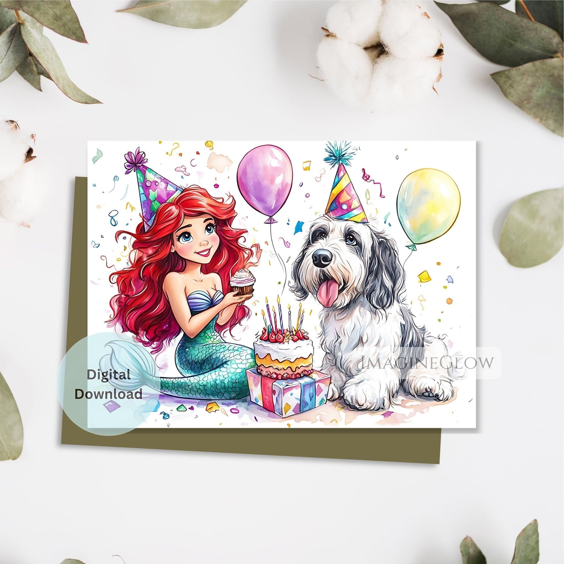 little mermaid ariel birthday card
underwater princess birthday greeting
printable ariel birthday card