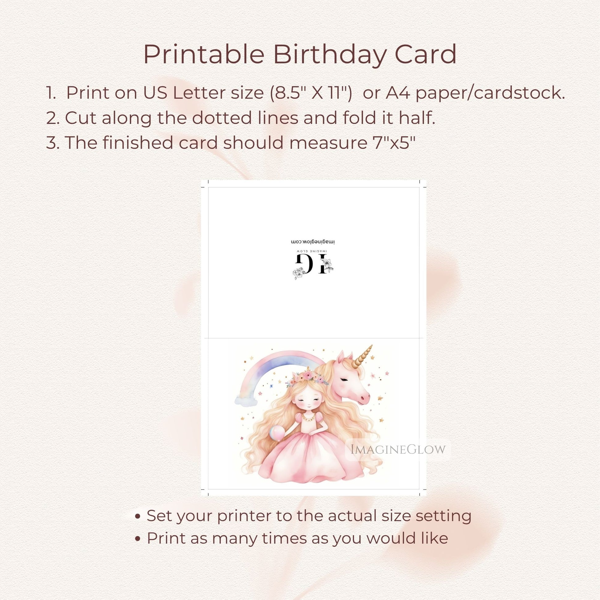 Unicorn and girl birthday card
Digital unicorn princess card
Birthday card for little girl
Fantasy unicorn printable card
Princess and unicorn birthday design