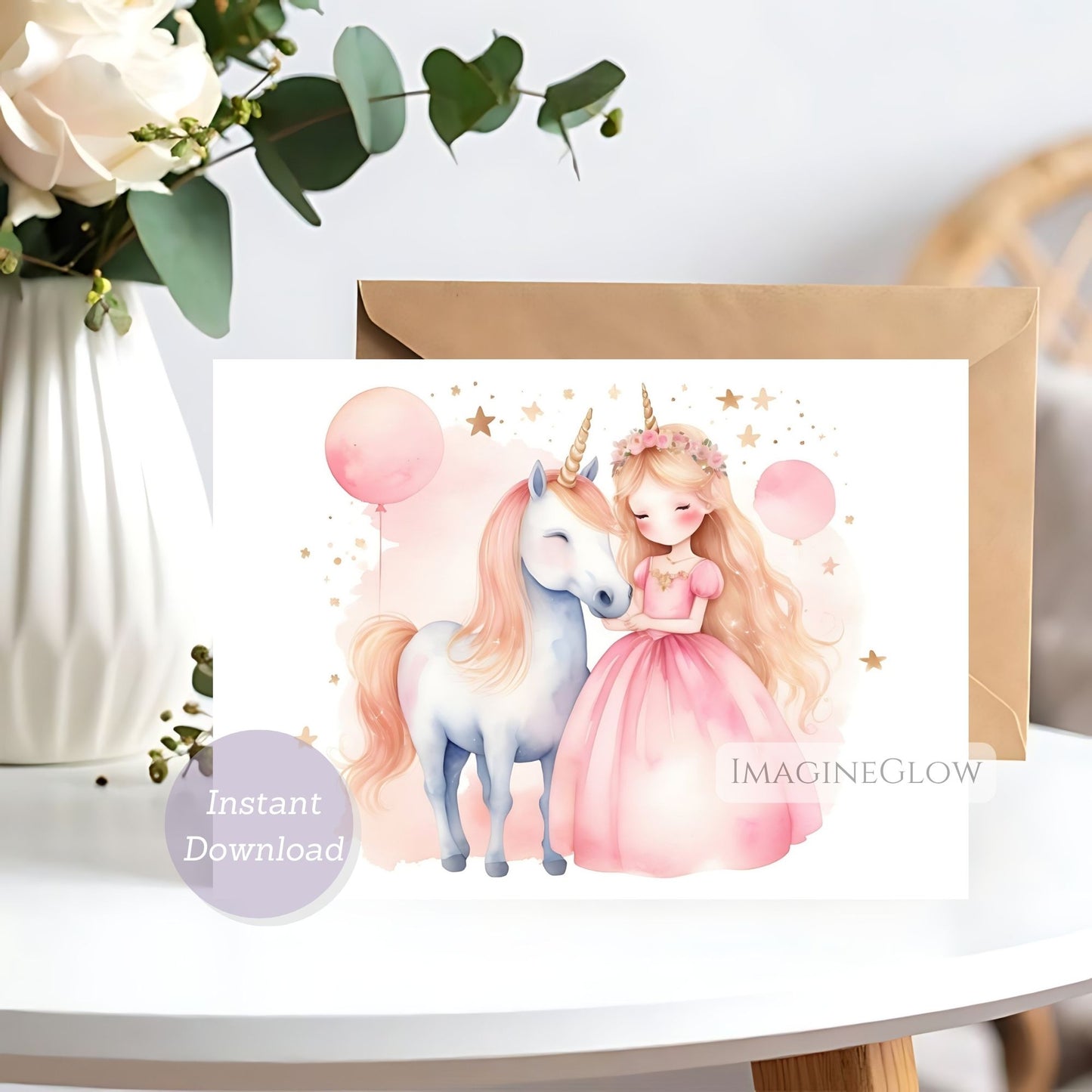 unicorn little princess birthday card
printable unicorn birthday card
princess birthday card for girls