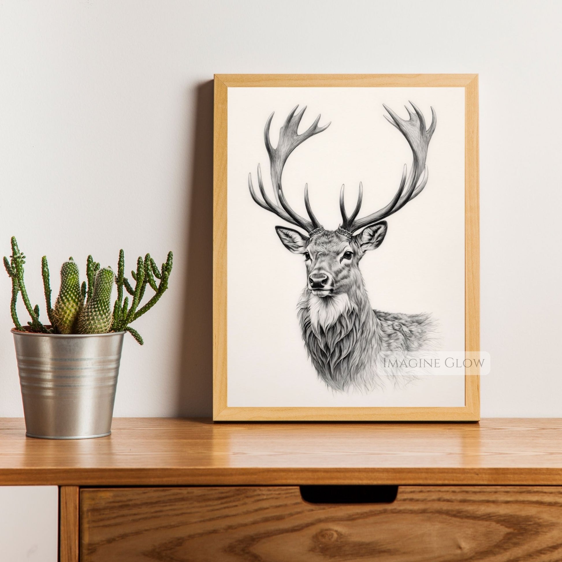 Traditional Elk illustration for lodge design.