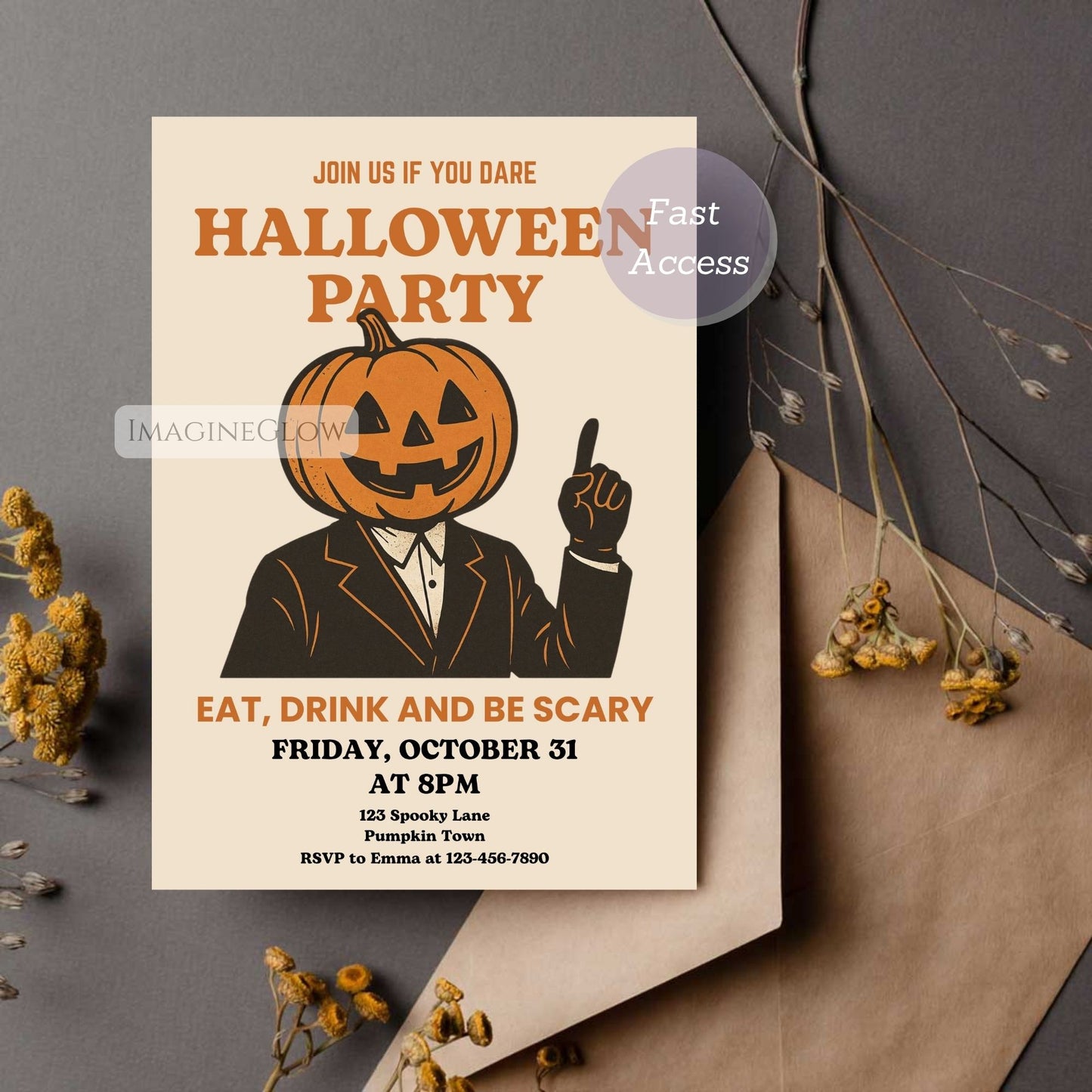 early 1900s halloween art invitation
