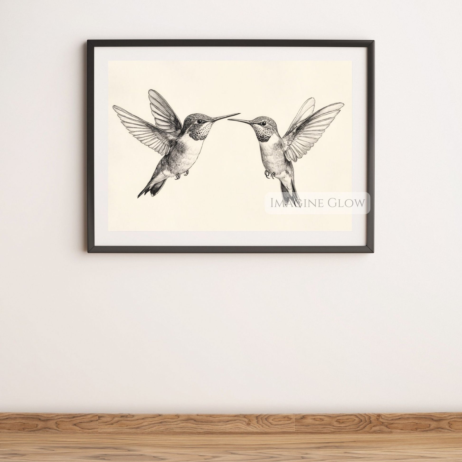 Elegant bird sketch for rustic home decor