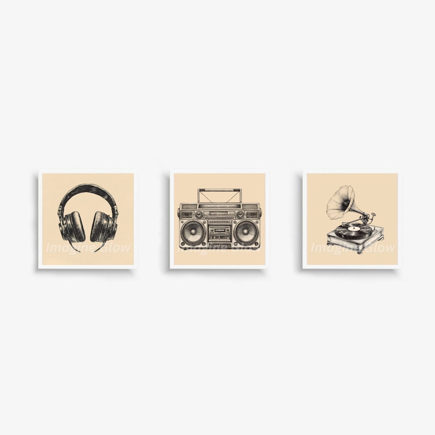 Retro music poster for vintage music studio decor