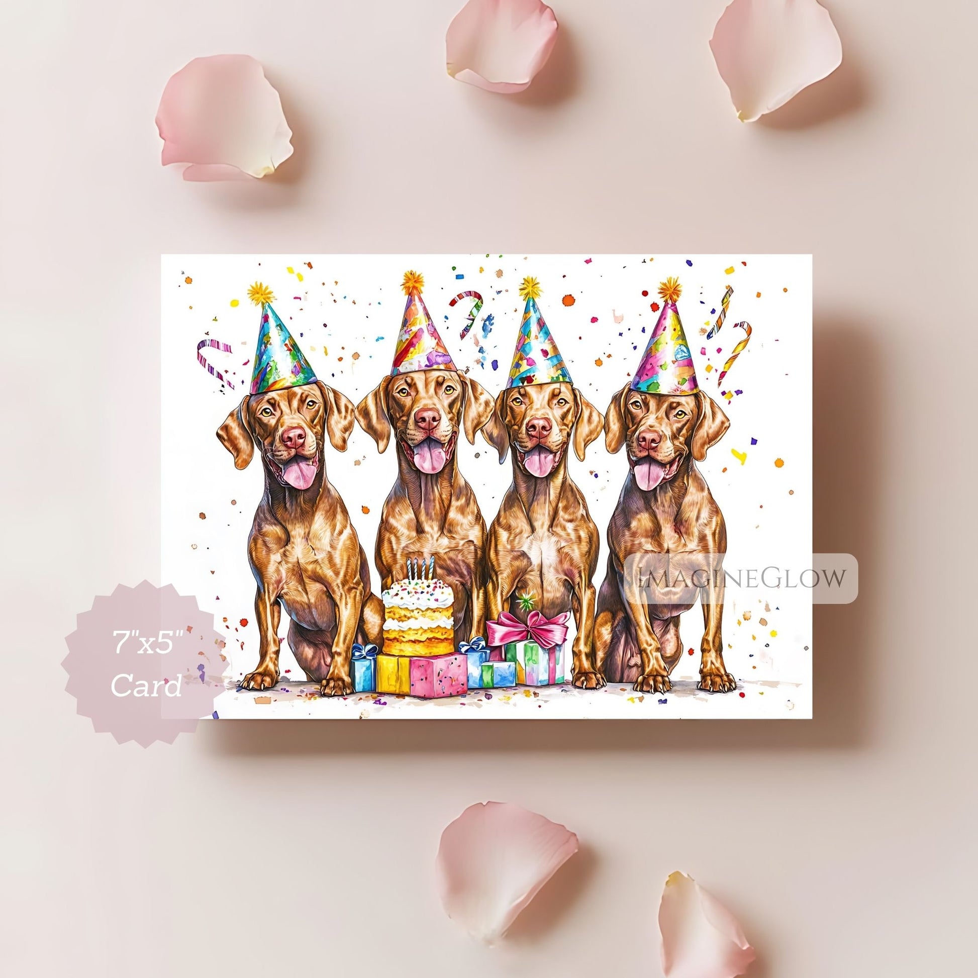 vizsla puppy birthday greeting
vizsla dog card digital download