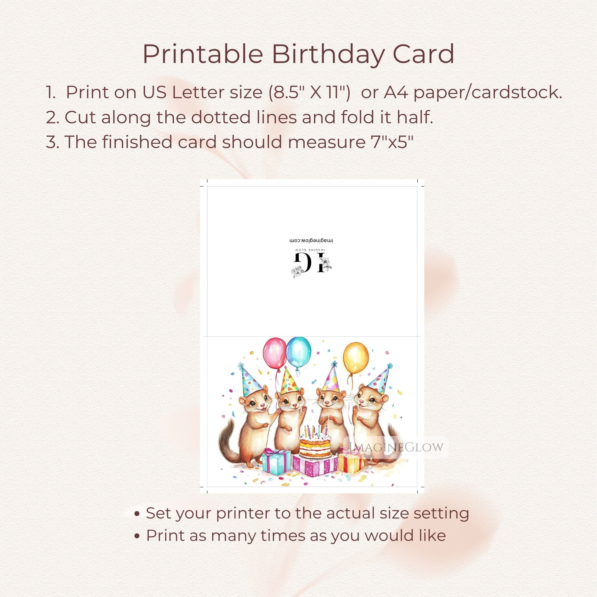 weasel birthday card for kids
weasel birthday card for adults