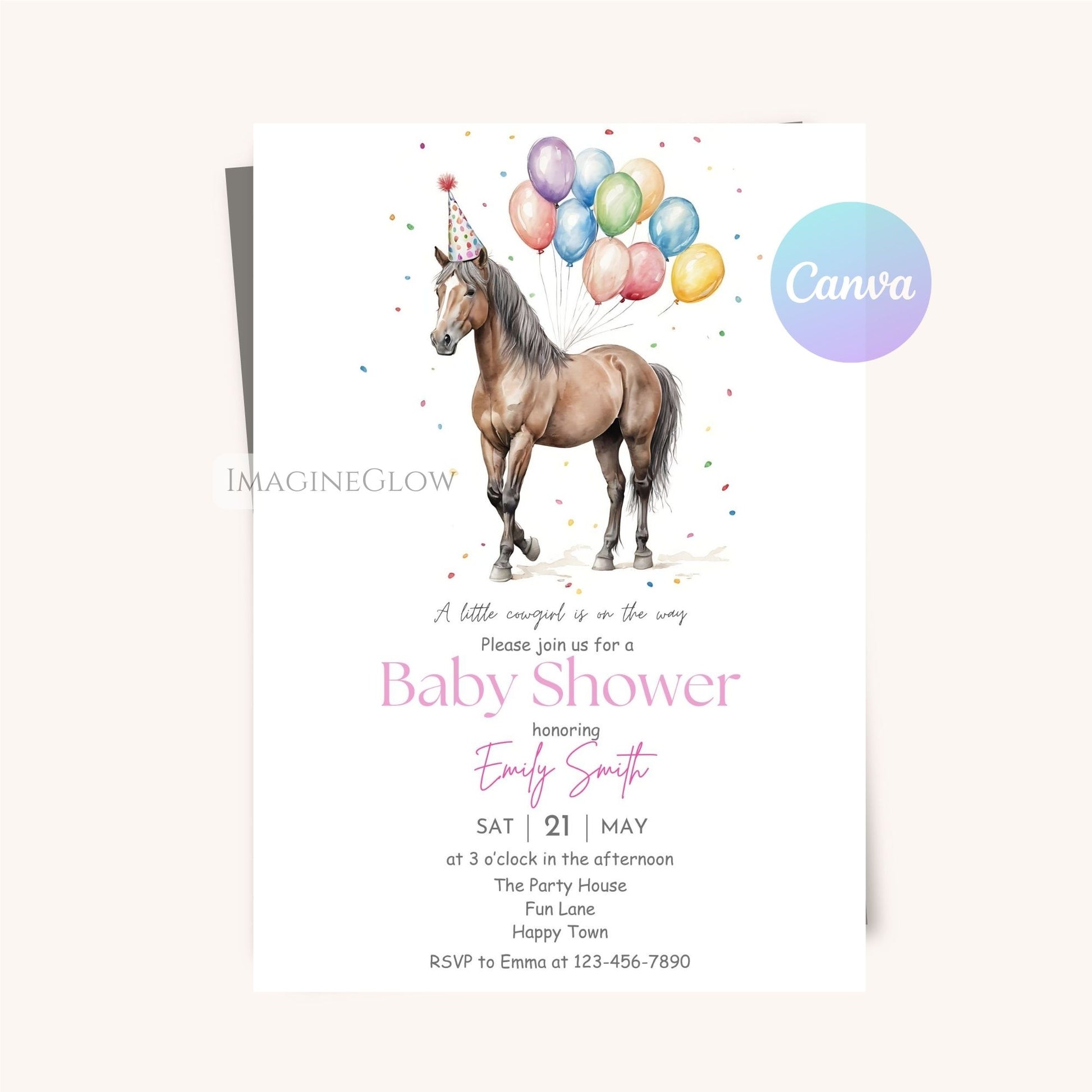 country baby shower invitation for boy or girl