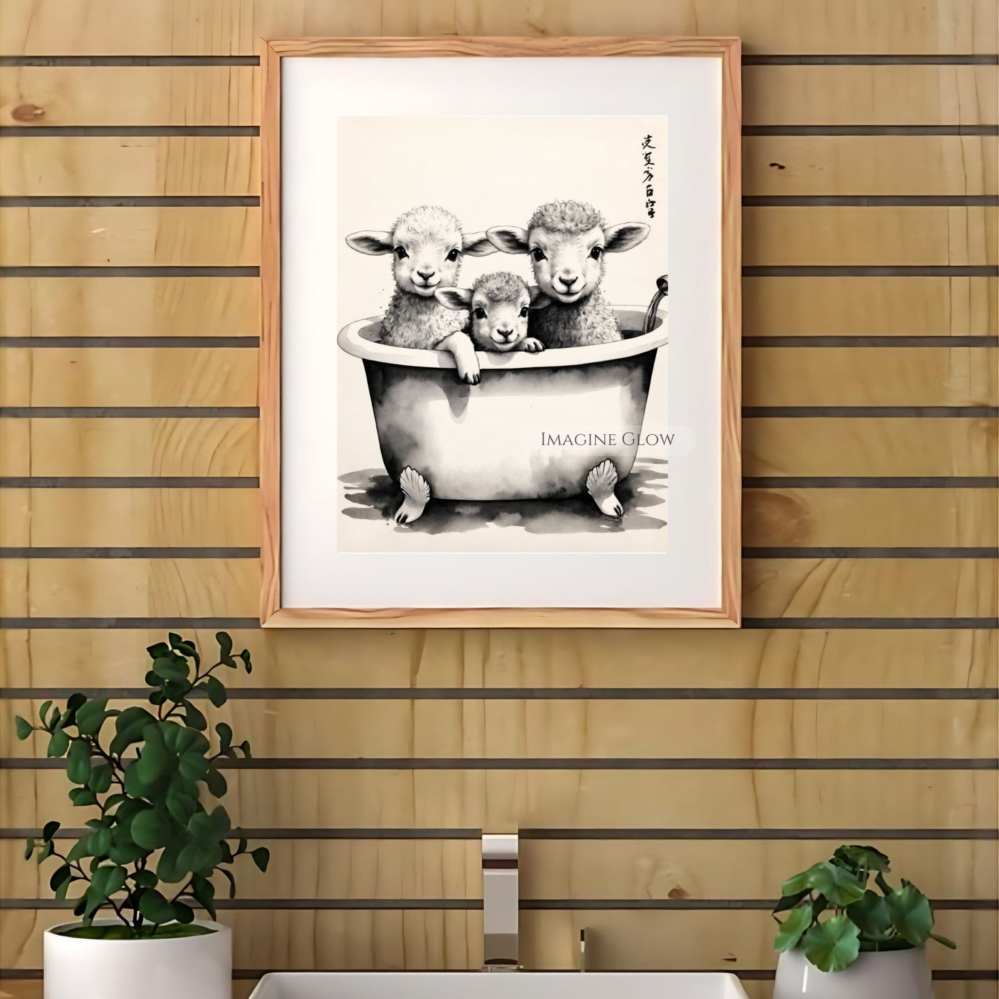 Vintage-inspired sheep bathroom decor for cozy interiors